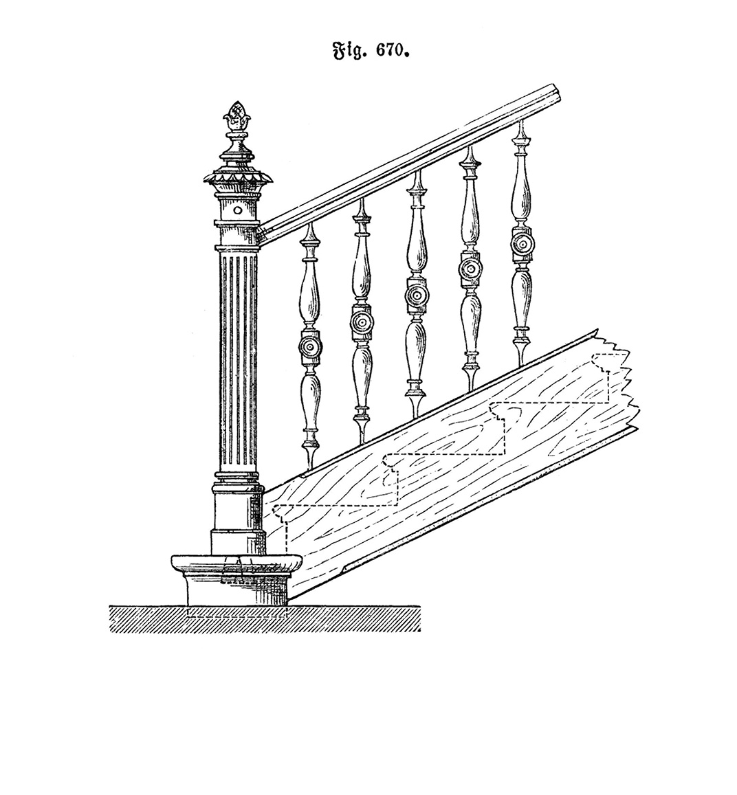 Fig. 670. // Treppengeländer [Anm. d. Red.]