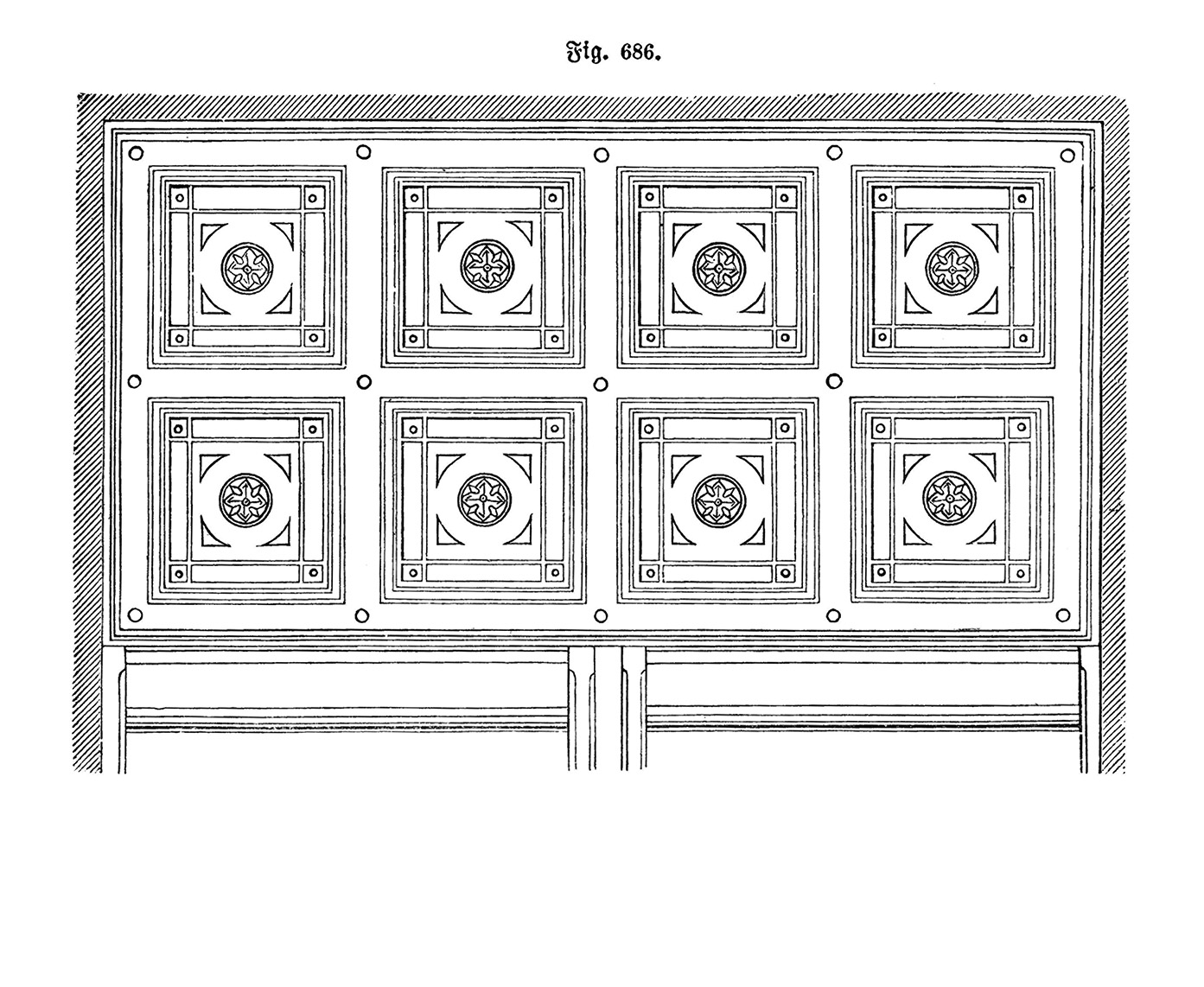 Fig. 686. // Untersicht Treppenpodest [Anm. d. Red.]