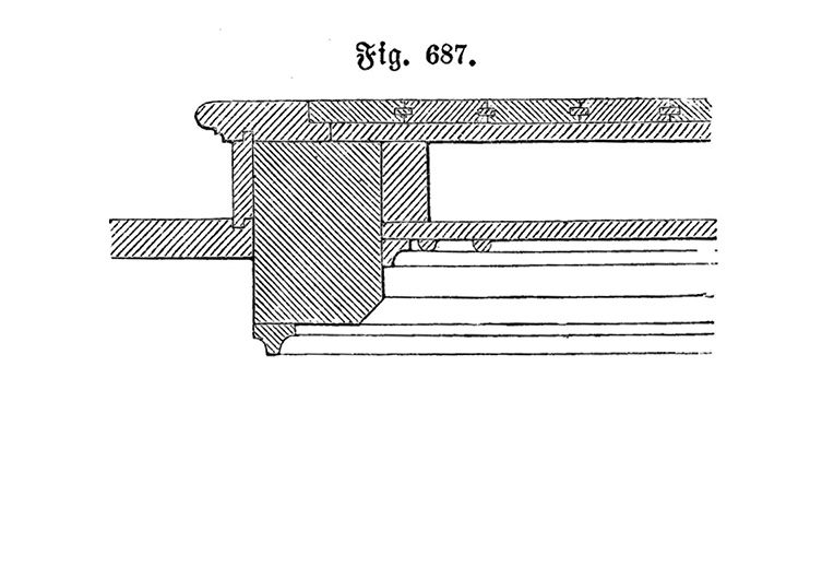 Fig. 687. // Schnitt Treppenpodest [Anm. d. Red.]