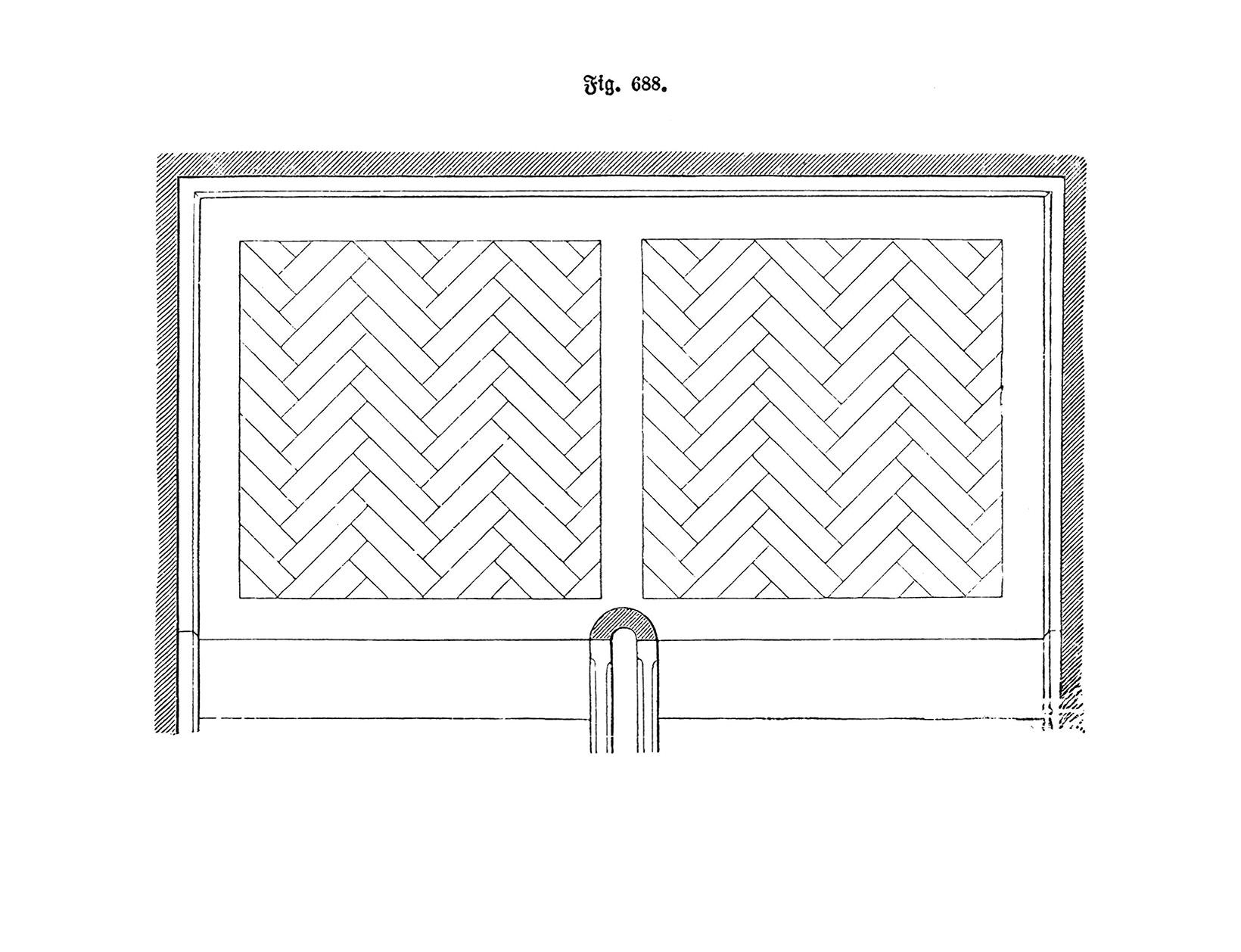 Fig. 688. // Bodenbelag Treppenpodest [Anm. d. Red.]
