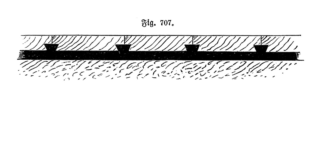 Fig. 707. // Parkettboden auf Asphaltschicht [Anm. d. Red.]