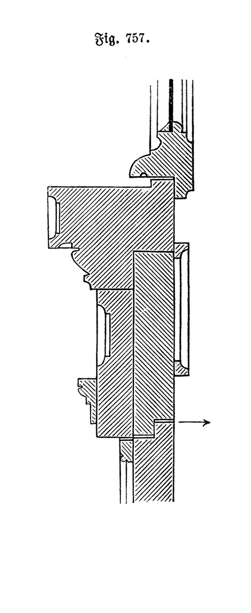 Fig. 757. // Schnitt Kämpfer [Anm. d. Red.]