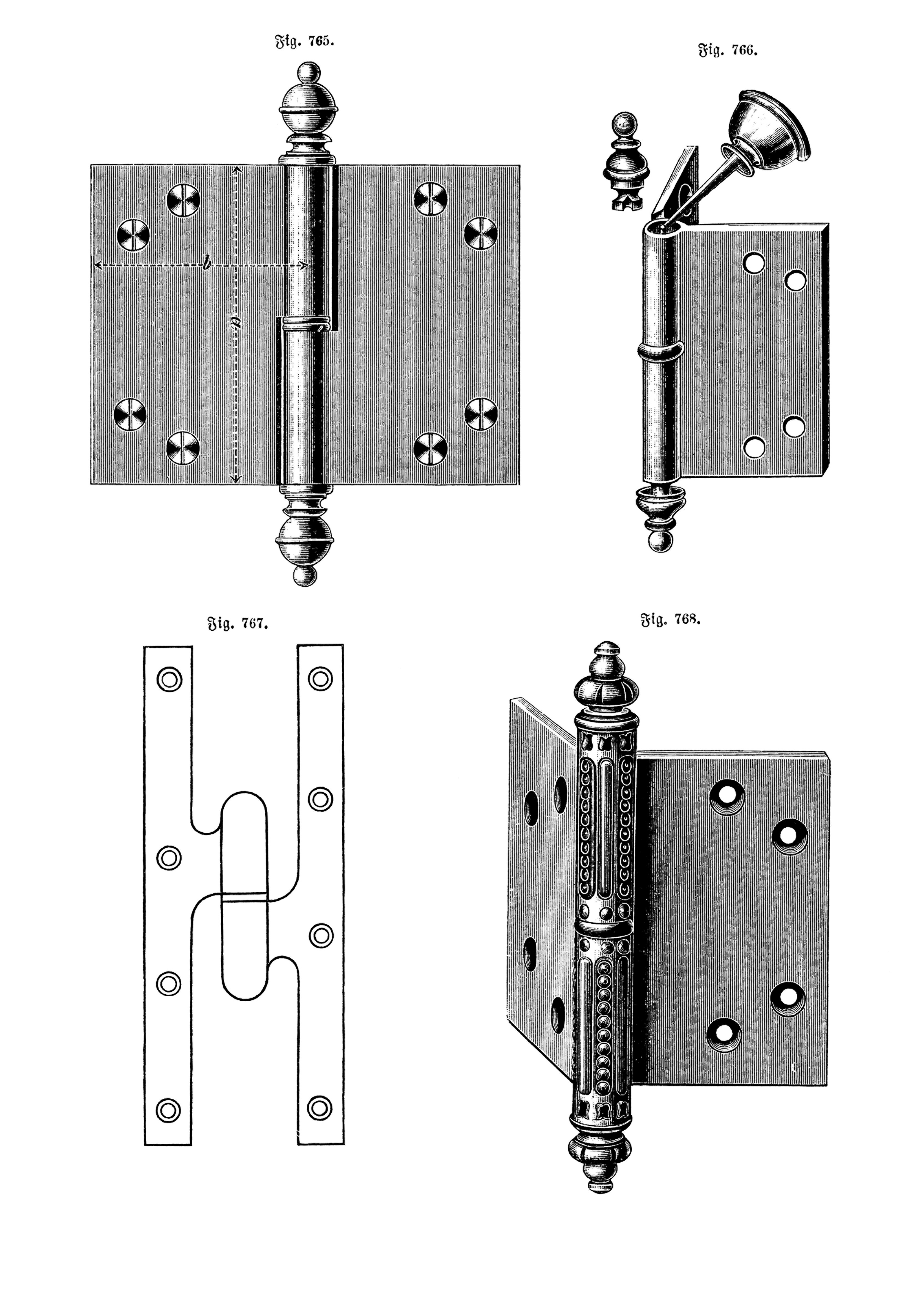 Fig.765. - Fig. 767. // Aufsatzbänder [Anm. d. Red.]