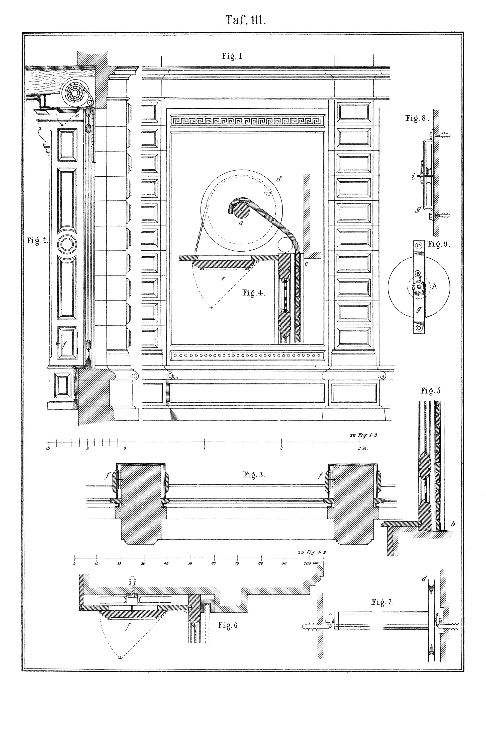 Taf. 111. // Konstruktionsdetails Rollladen [Anm. d. Red.]