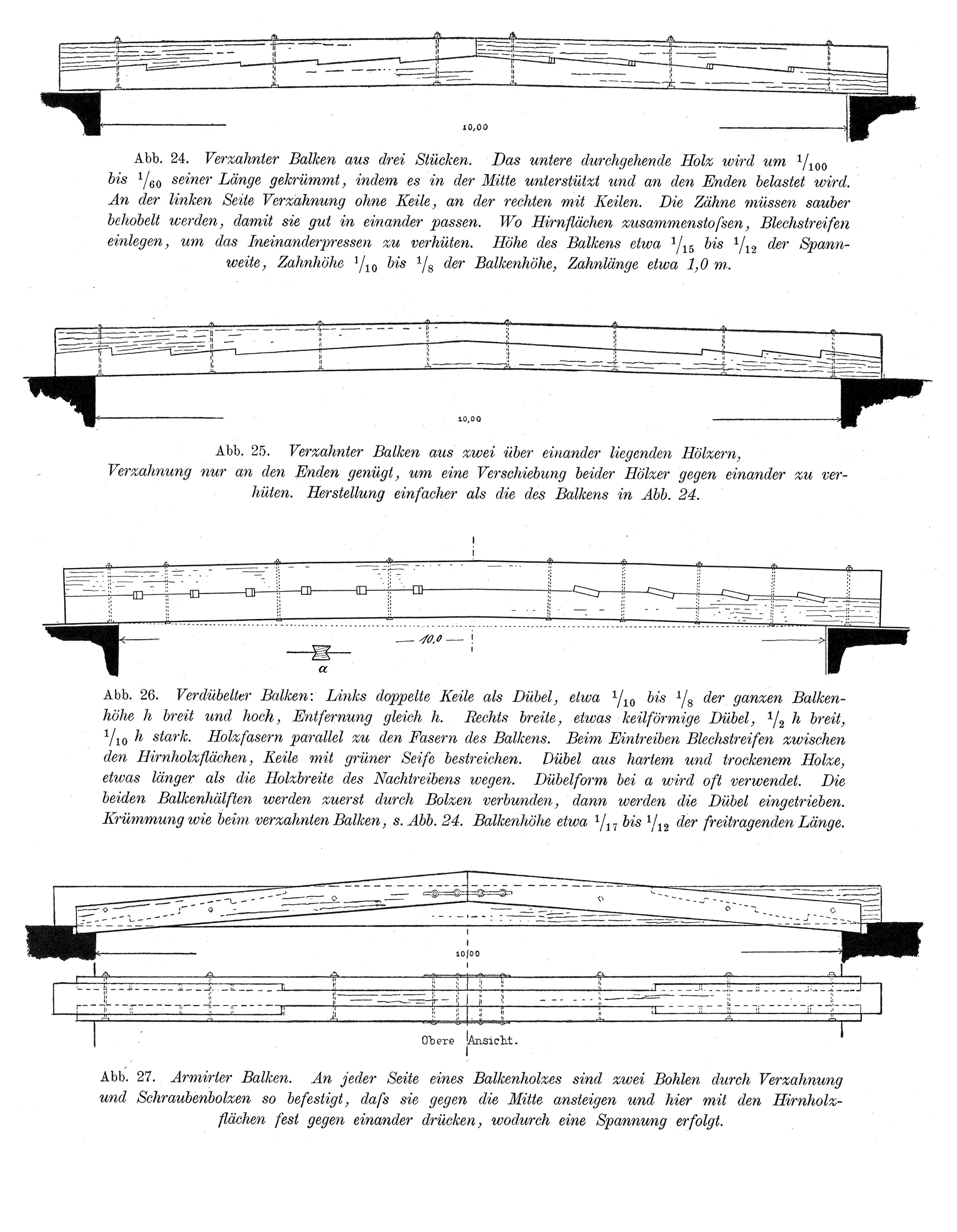 Weitgespannte Träger aus Holz