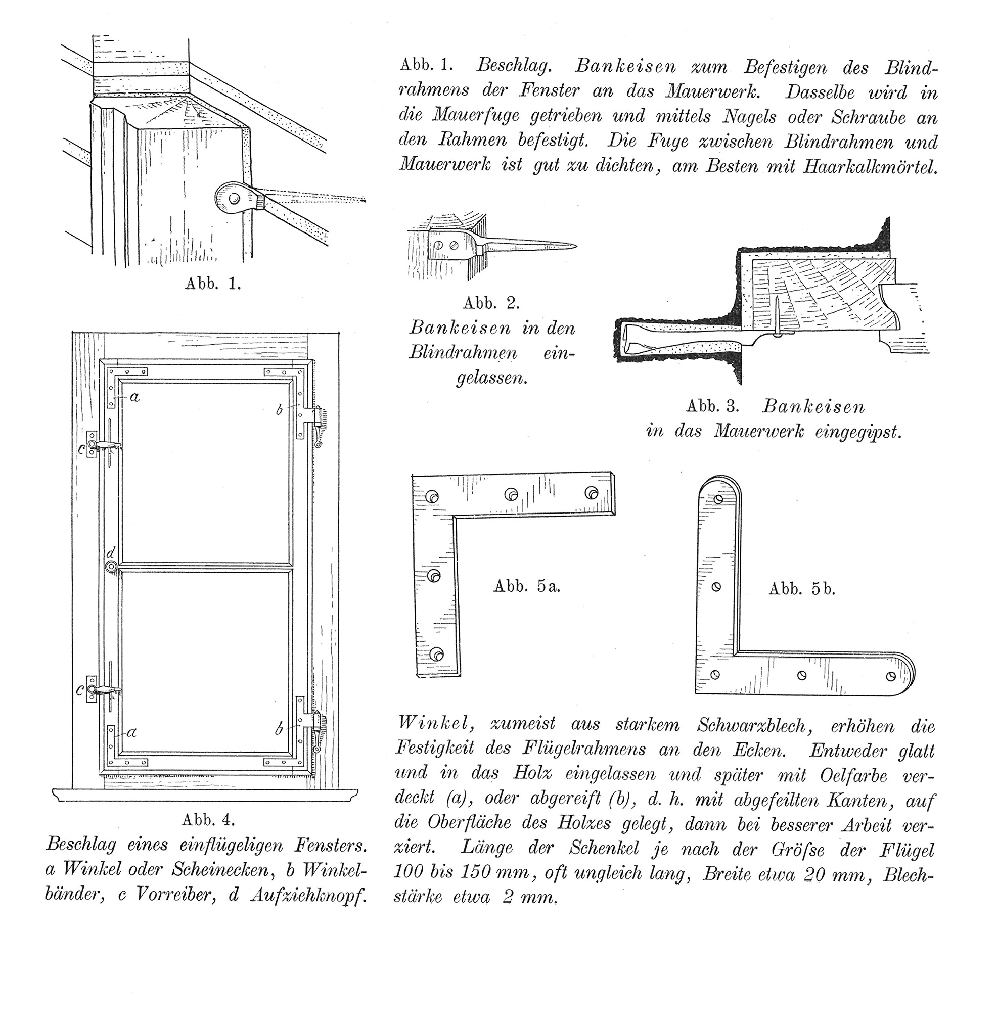 Fensterbeschläge und -befestigung