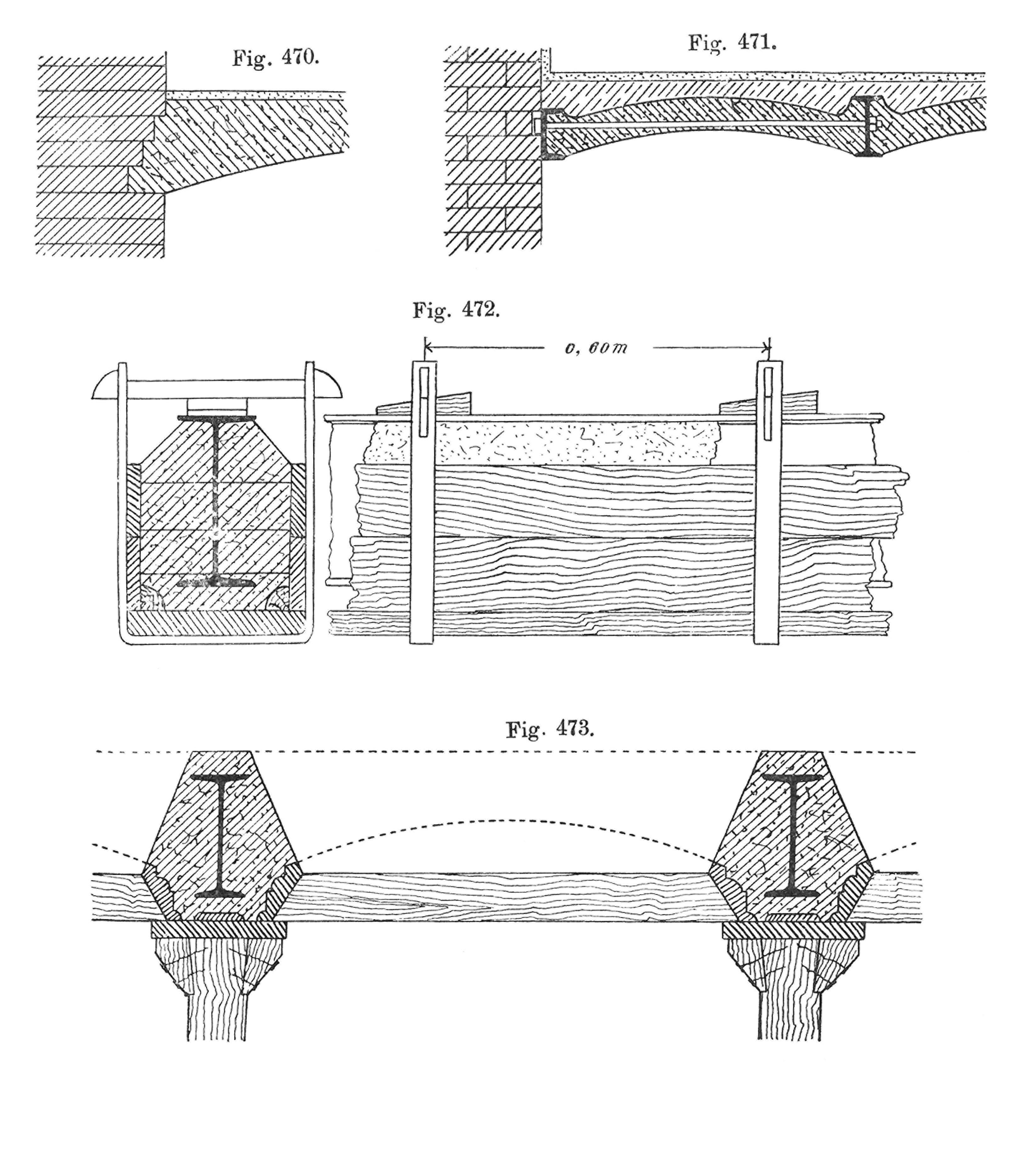 Fig. 470 - 473 // Weitgespannte Betondecke, Kappendecke mit unbewehrten Beton- Kappen [Anm. d. Red.]
