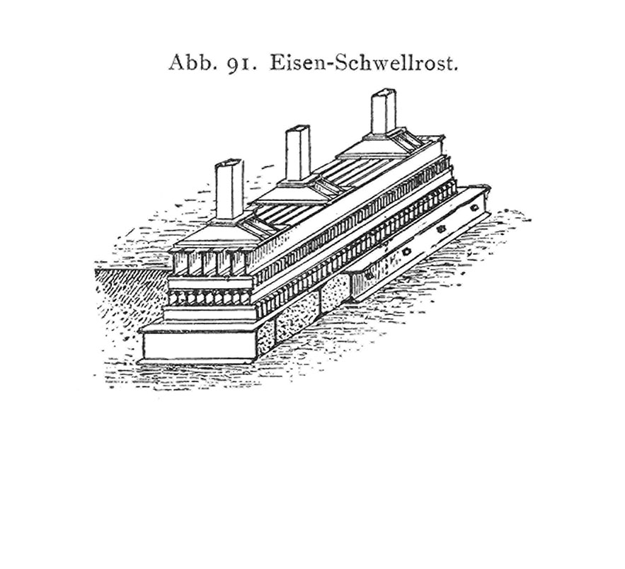 Abb. 91. Eisen-Schwellrost.