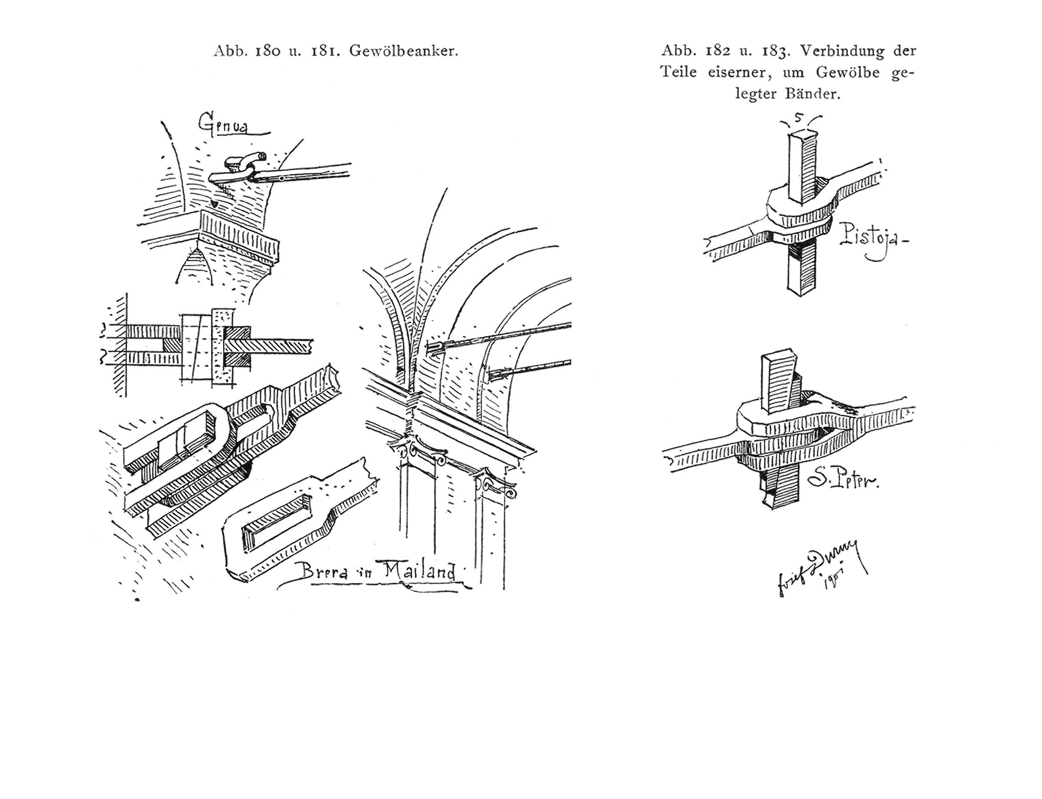 Abb. 180 u. 181. Gewölbeanker.