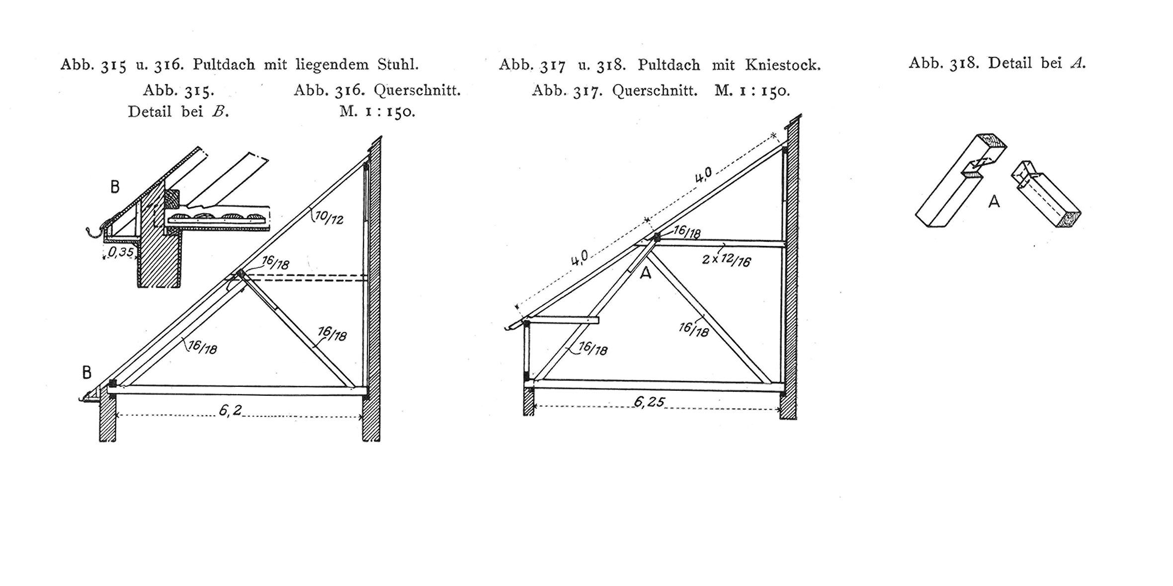 Dachkonstruktionen für das Pultdach