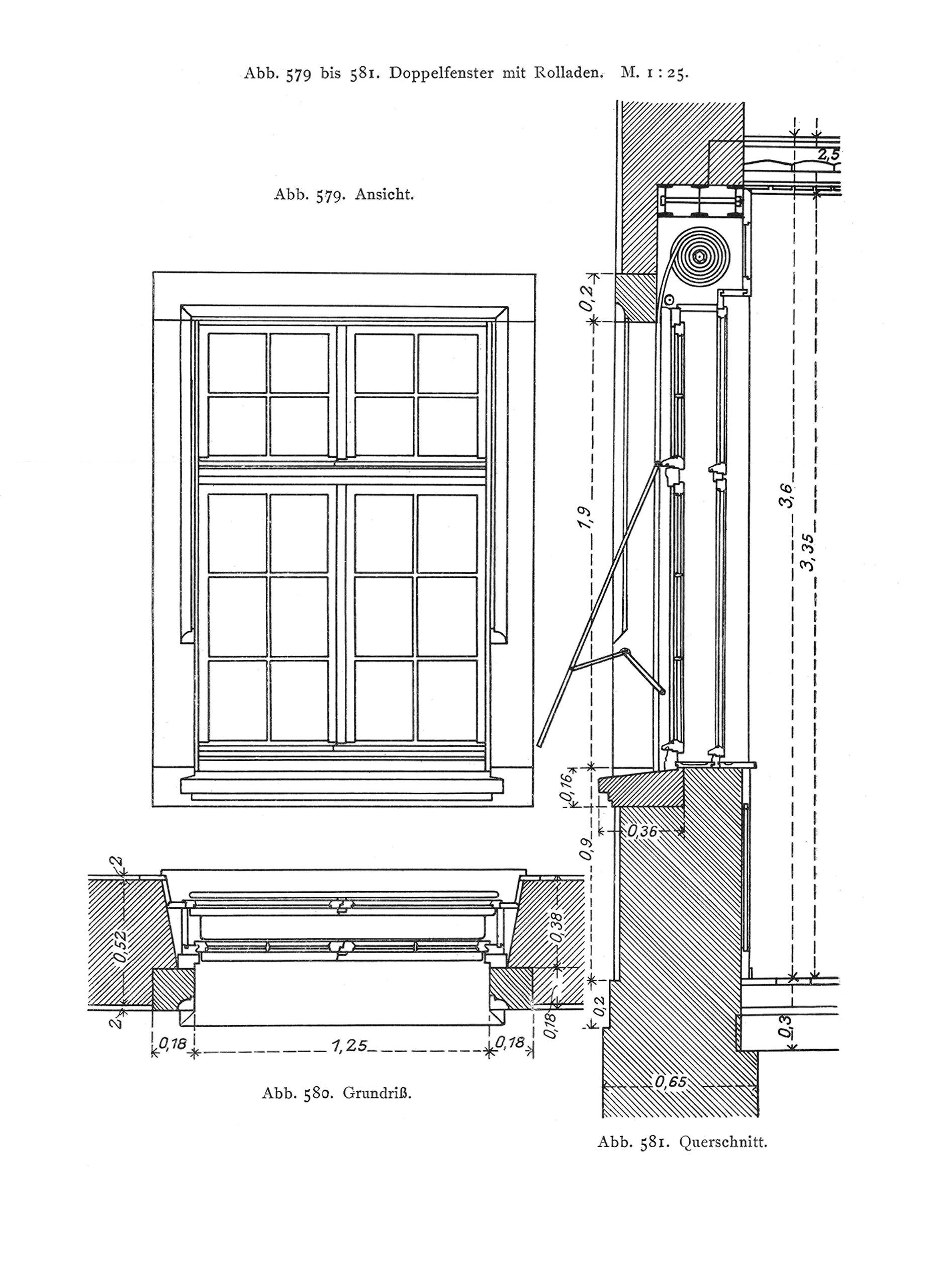 Doppelfenster mit Rolladen