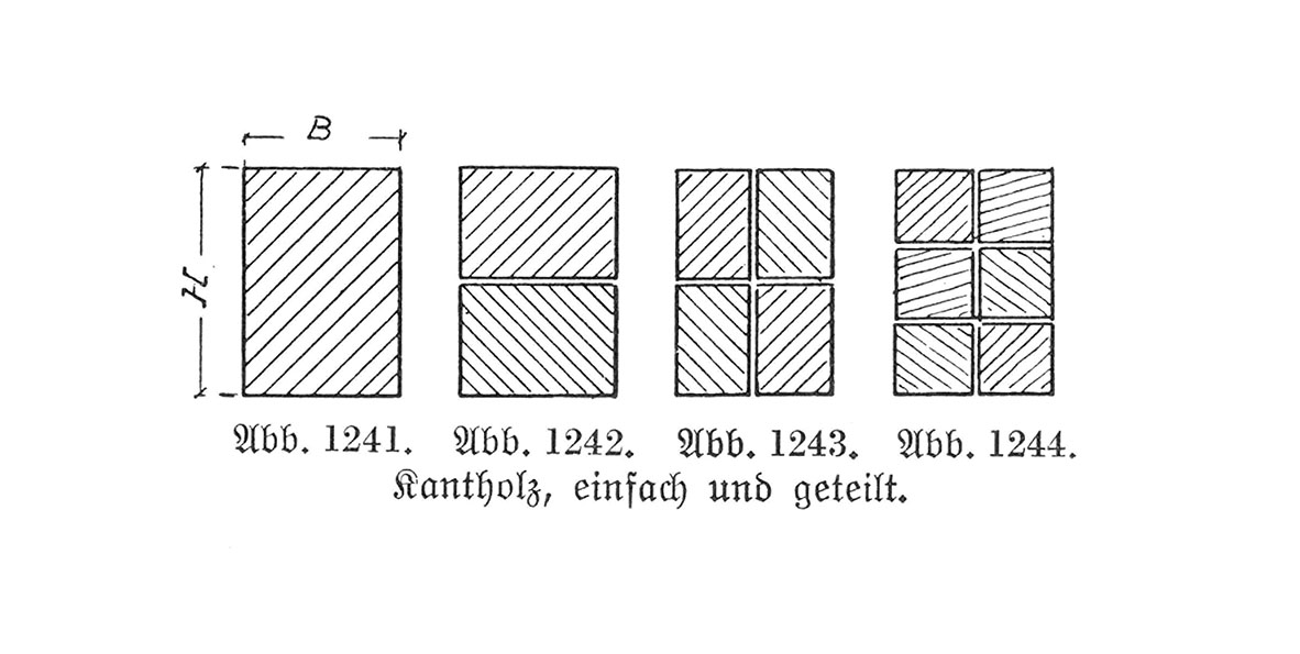 Normalabmessungen für Baukanthölzer und Schnitthölzer