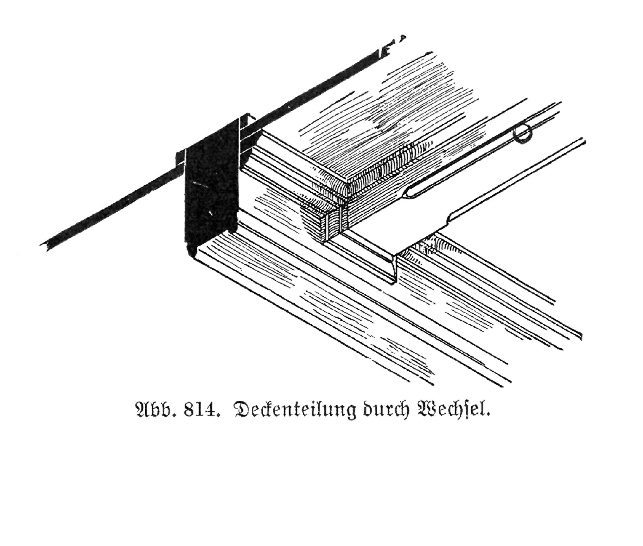 Abb. 814. // Deckenteilung durch Wechsel.
