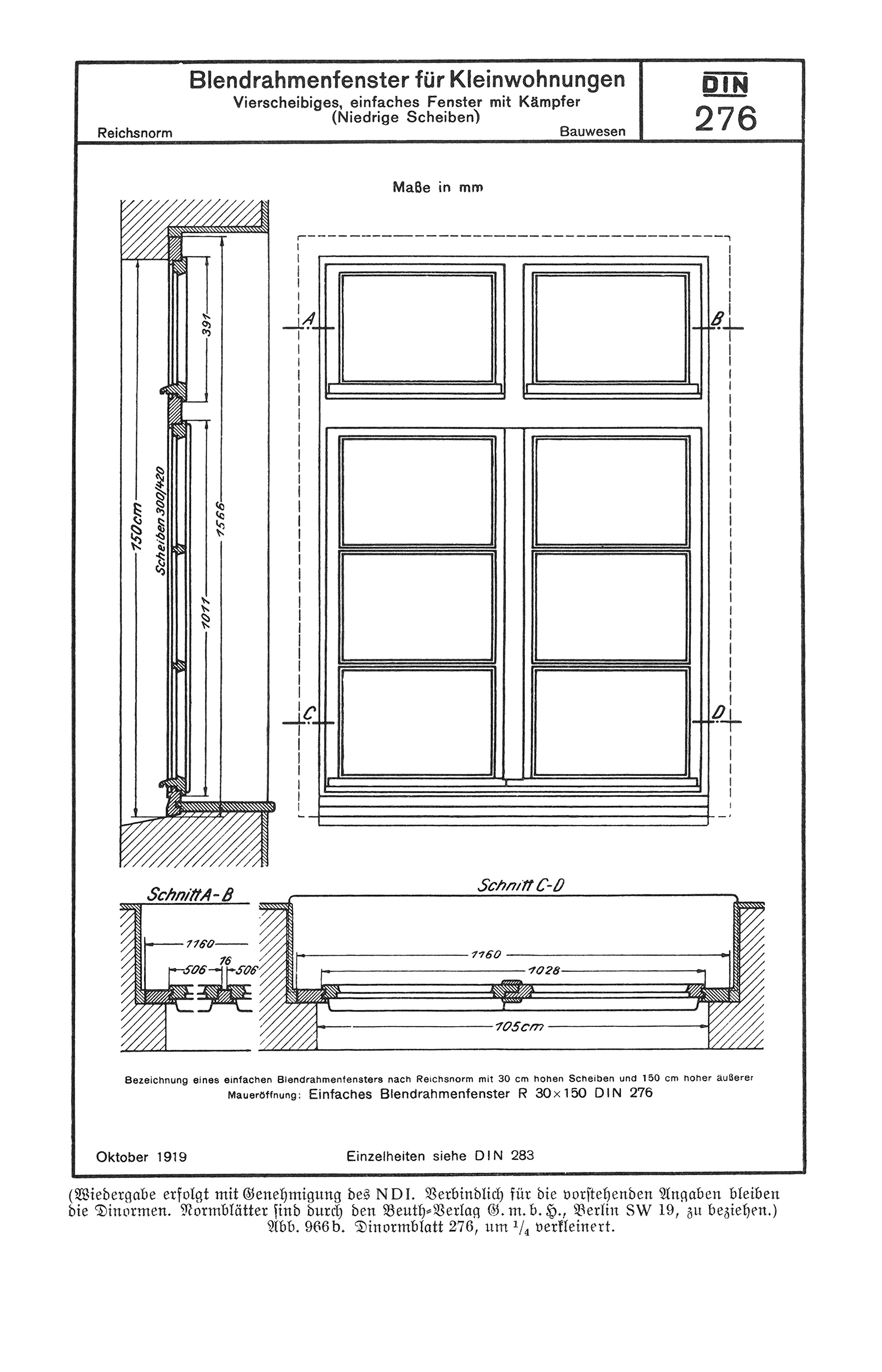 DIN 276 // Blendrahmenfenster für Kleinwohnungen [Anm. d. Red]