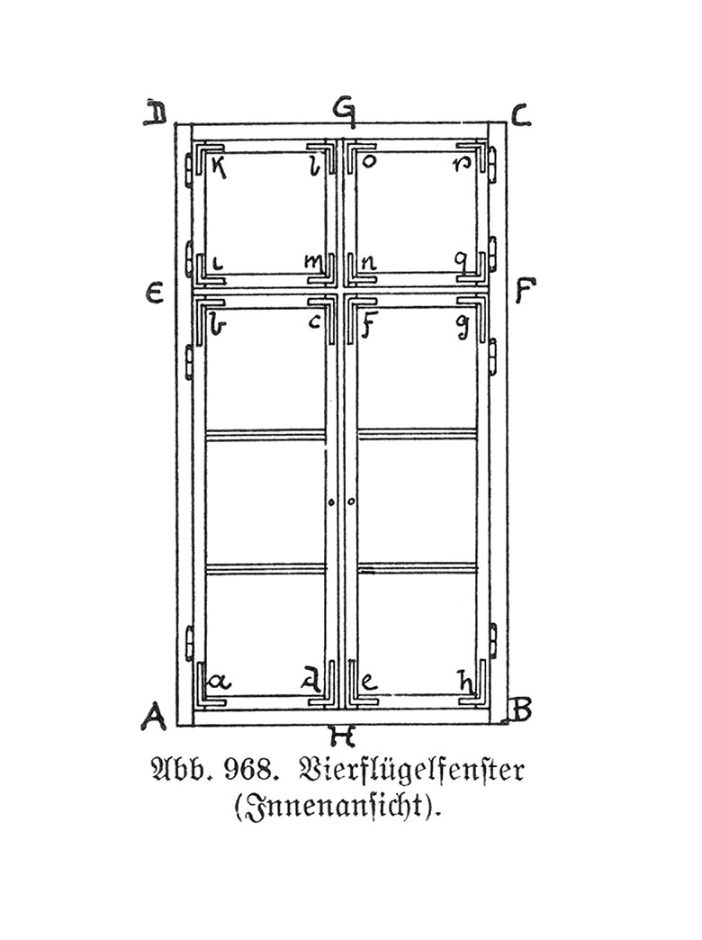 Abb. 968. // Zierflügelfenster (Innenansicht).