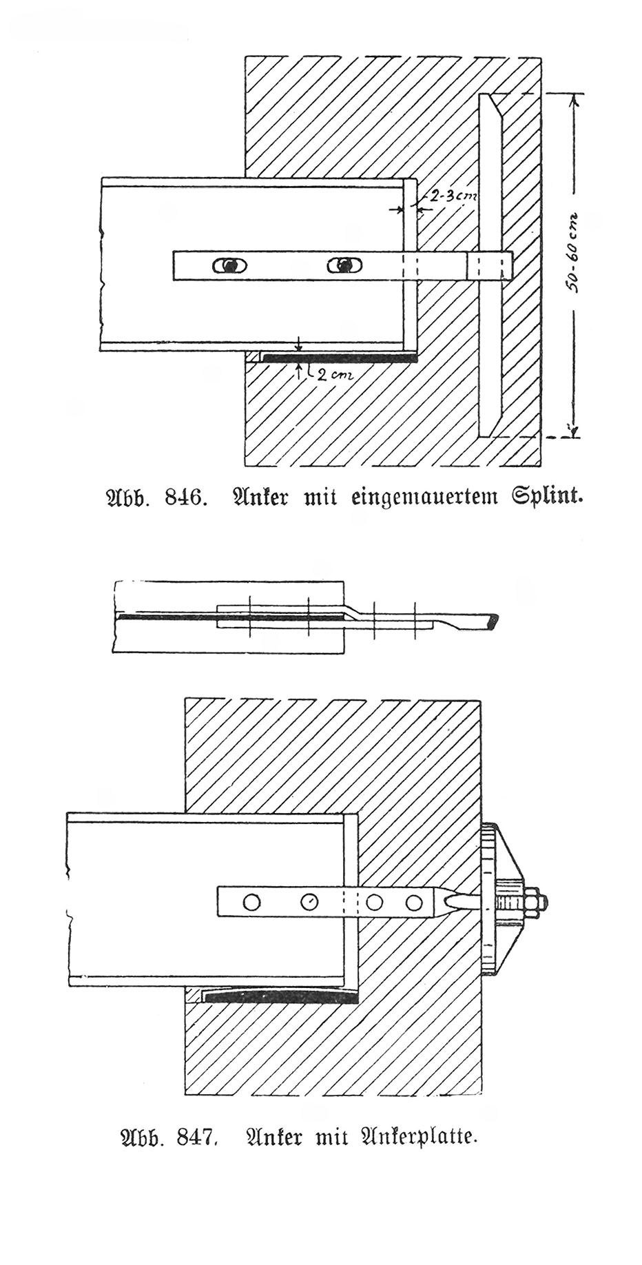 Verankerung von Stahlträgern im Mauerwerk