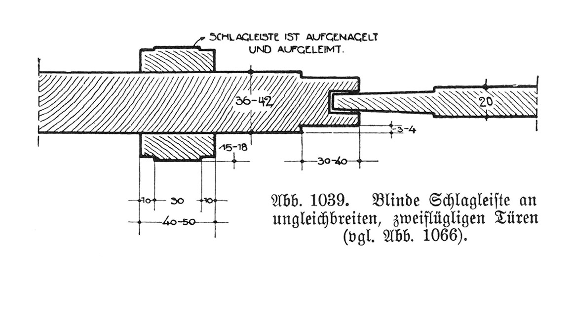 Holz- Innentür, Schlagleiste