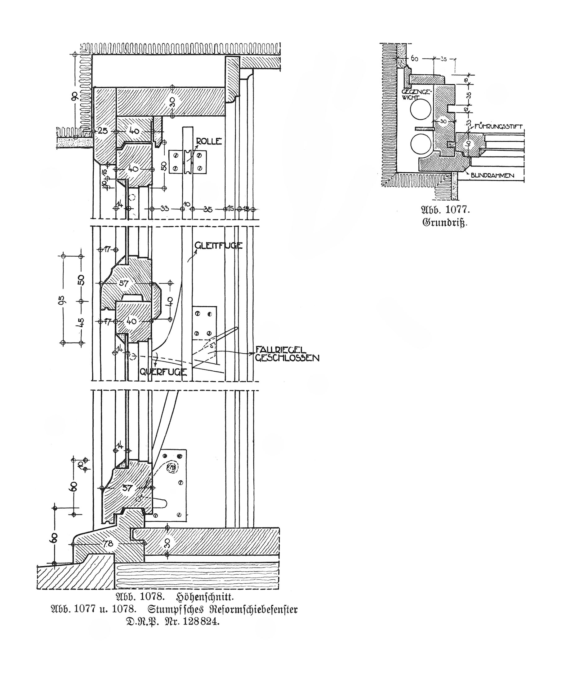 Vertikal- Schiebefenster