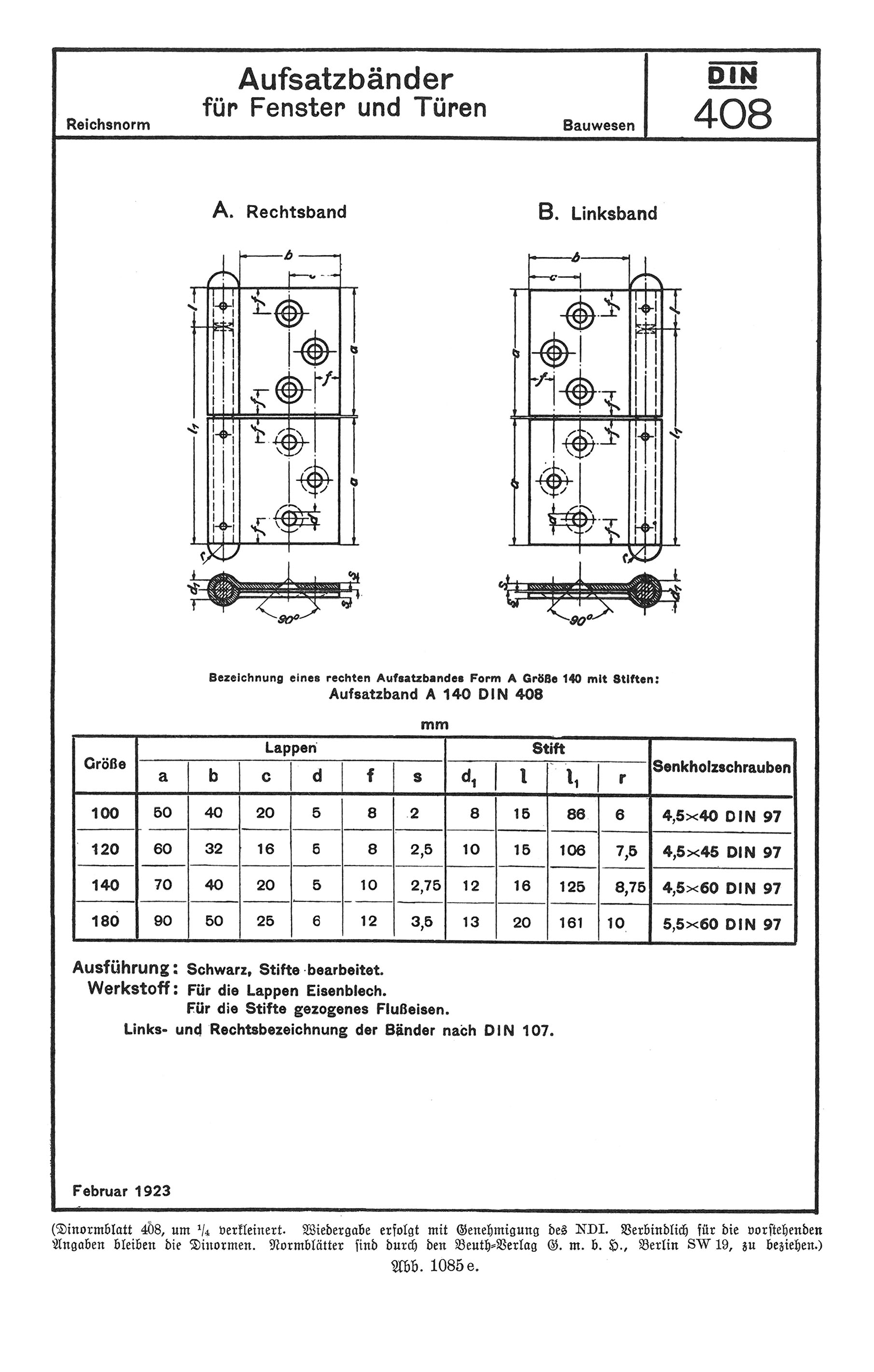Aufsatzbänder für Fenster und Türen [Anm. d. Red.]