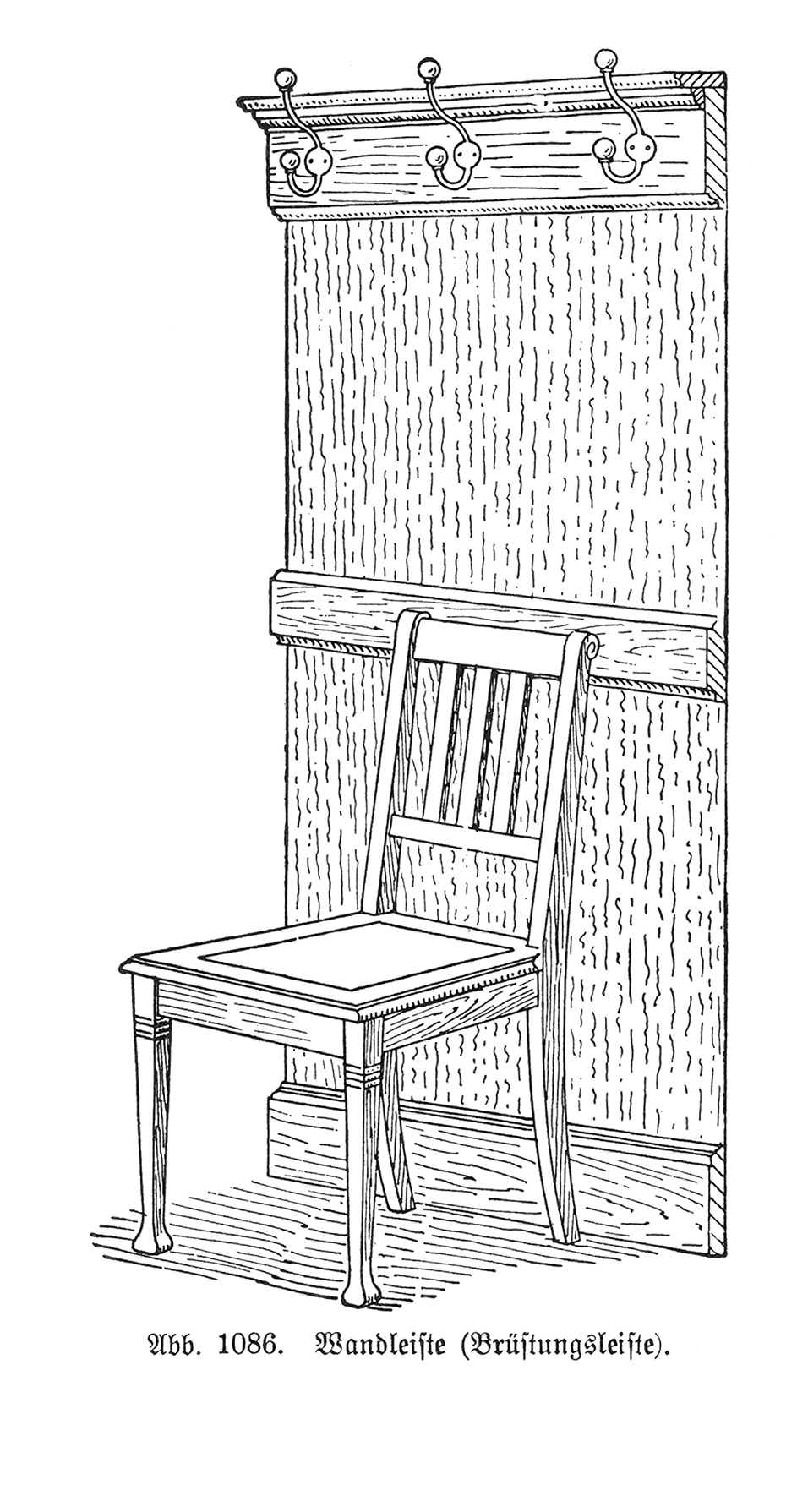 Abb. 1086. Wandleiste (Brüstungsleiste).