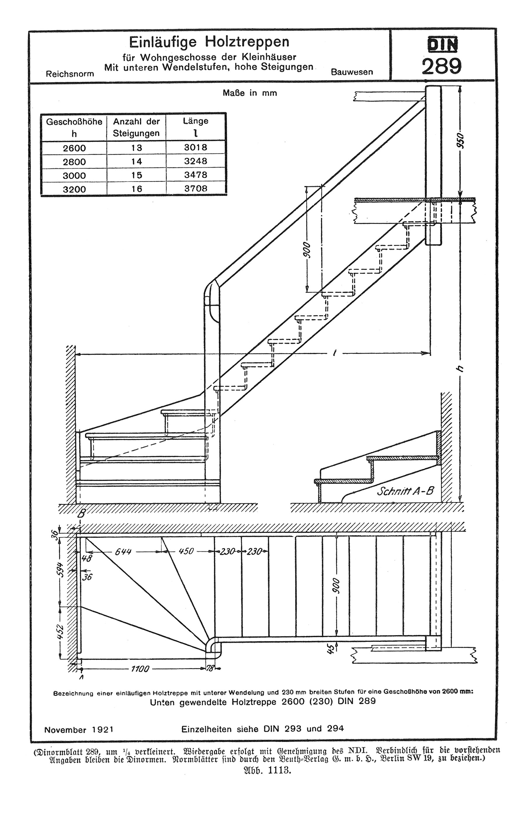 Genormte Innentreppen aus Holz