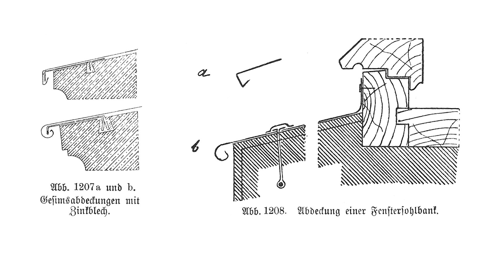 Gesimsabdeckung aus Zinkblech