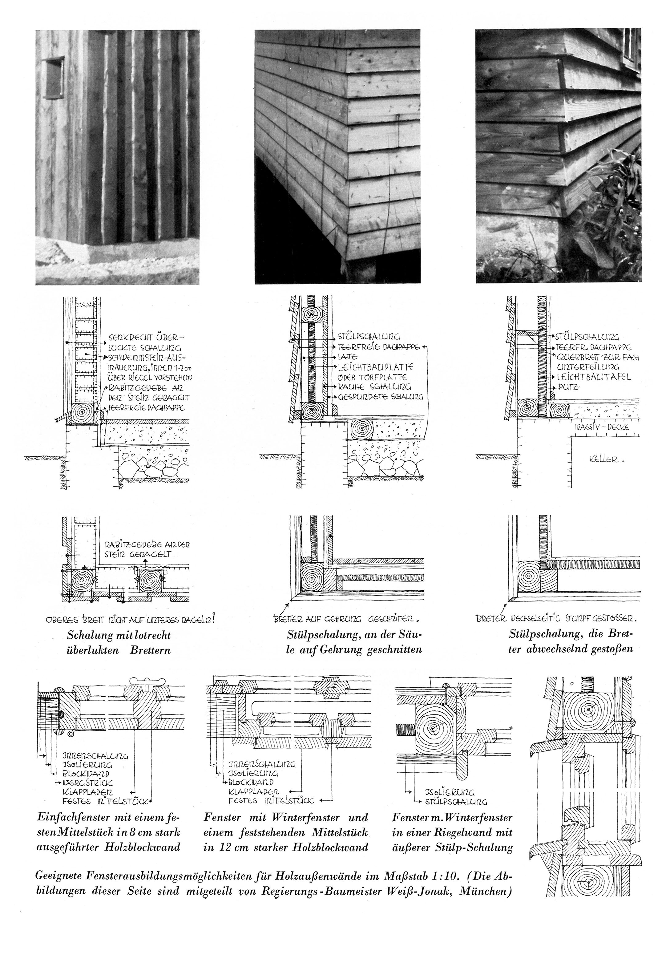 Holzaußenwand: Fensteranschluss, Schwelle
