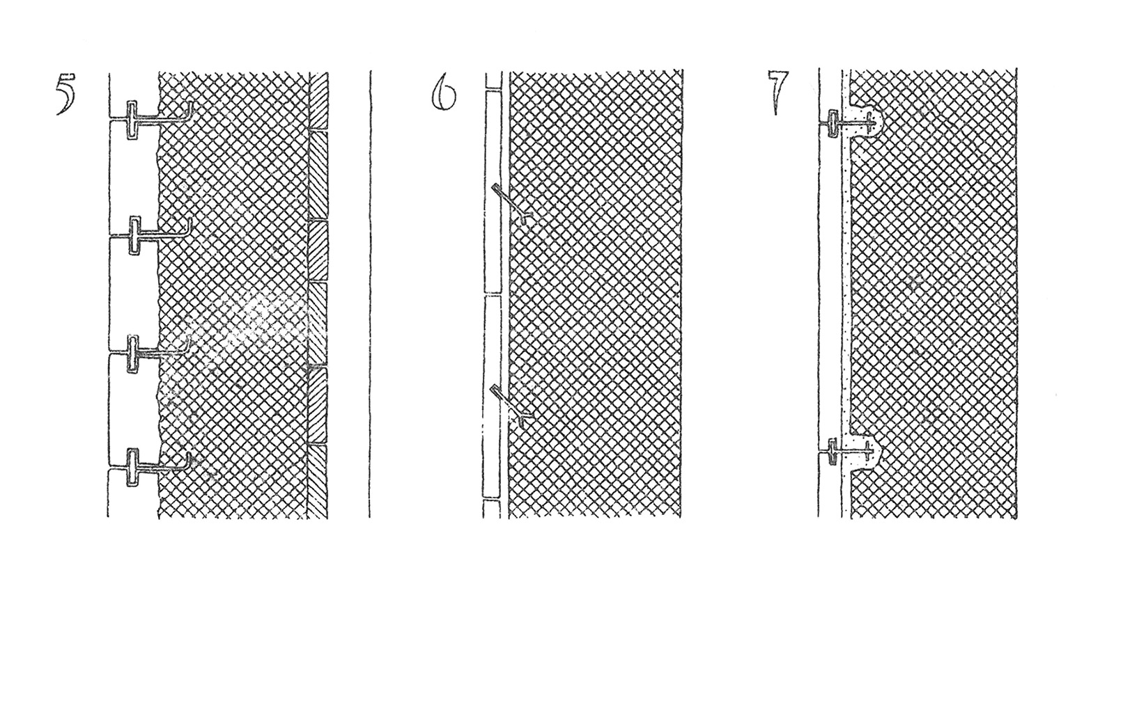 Verkleidung mit Werksteinplatten auf Betonwand