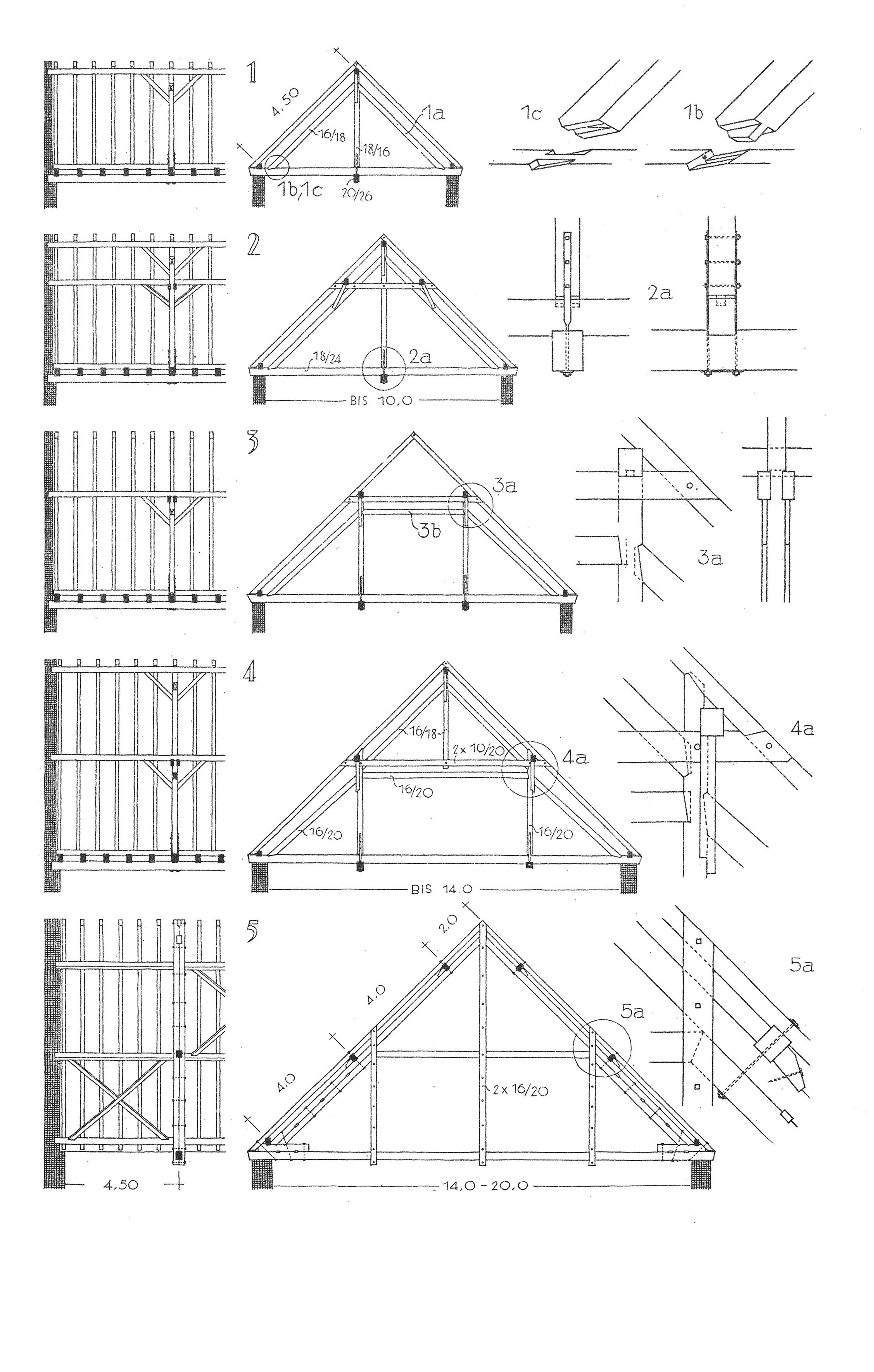 Dachstuhl mit Hängewerk