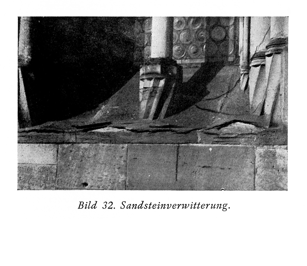 Bild 32. Sandsteinverwitterung.