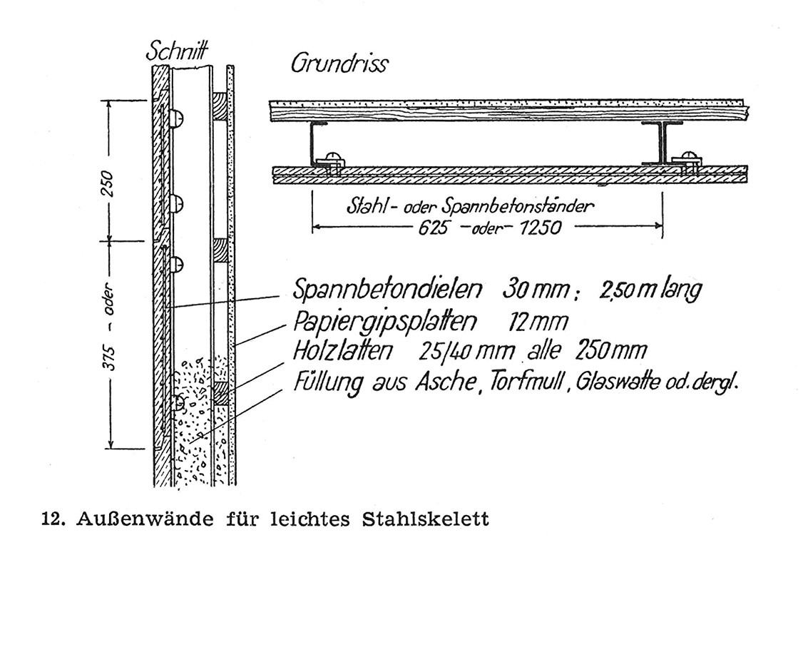 Außenwände mit Spannbetondielen