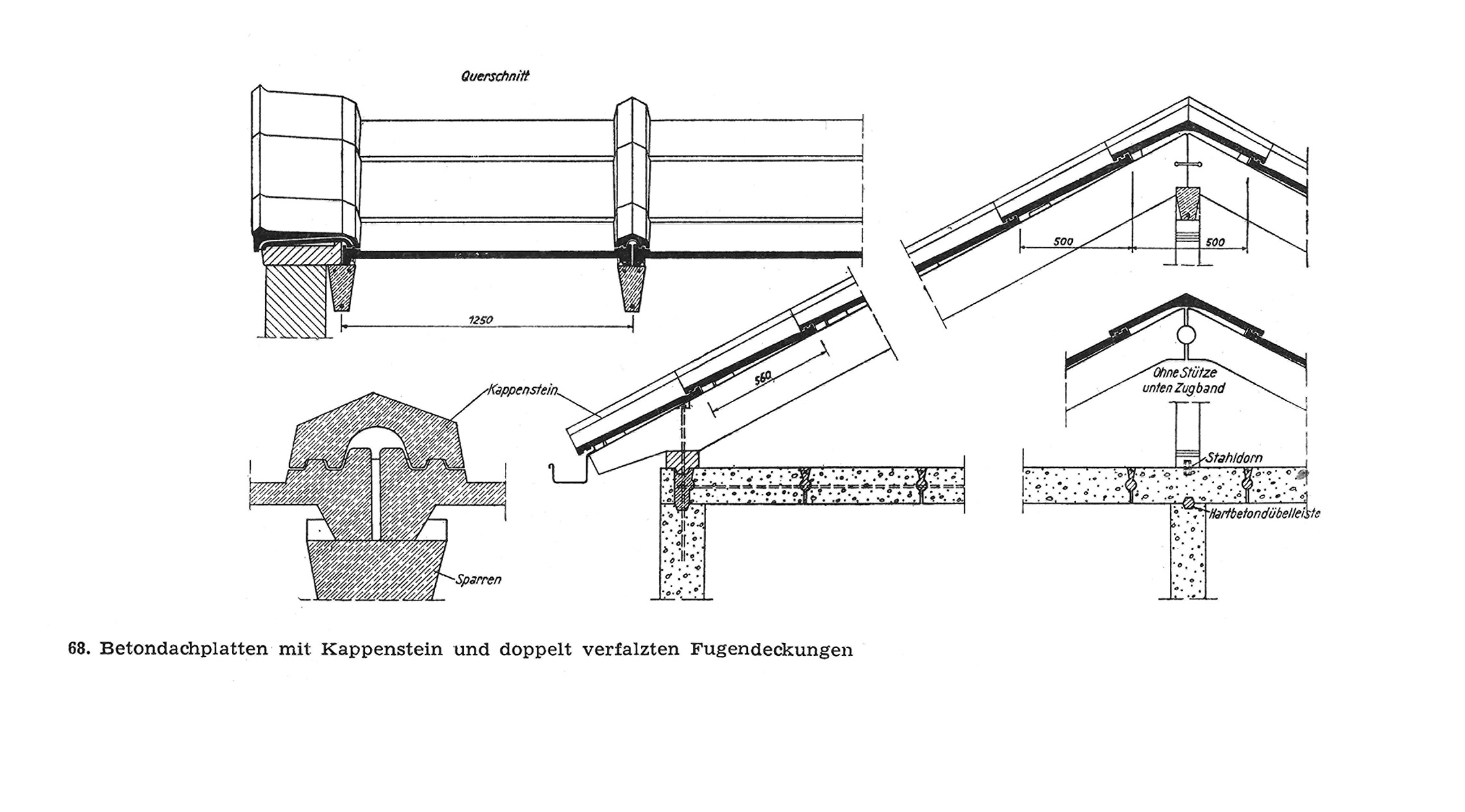 Steildach aus Beton