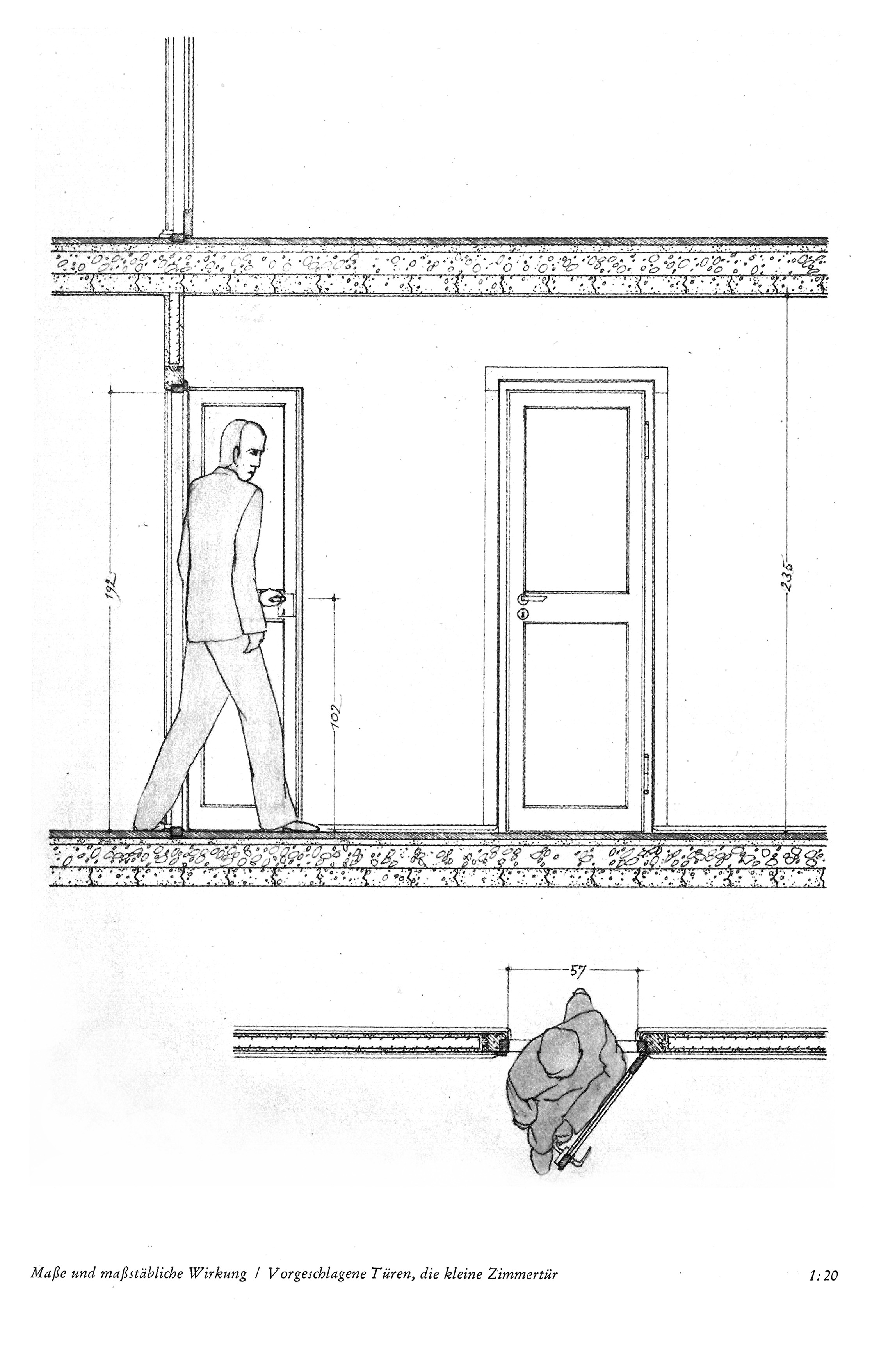 Tafel 14 // Vorgeschlagene Türen, die kleine Zimmertür