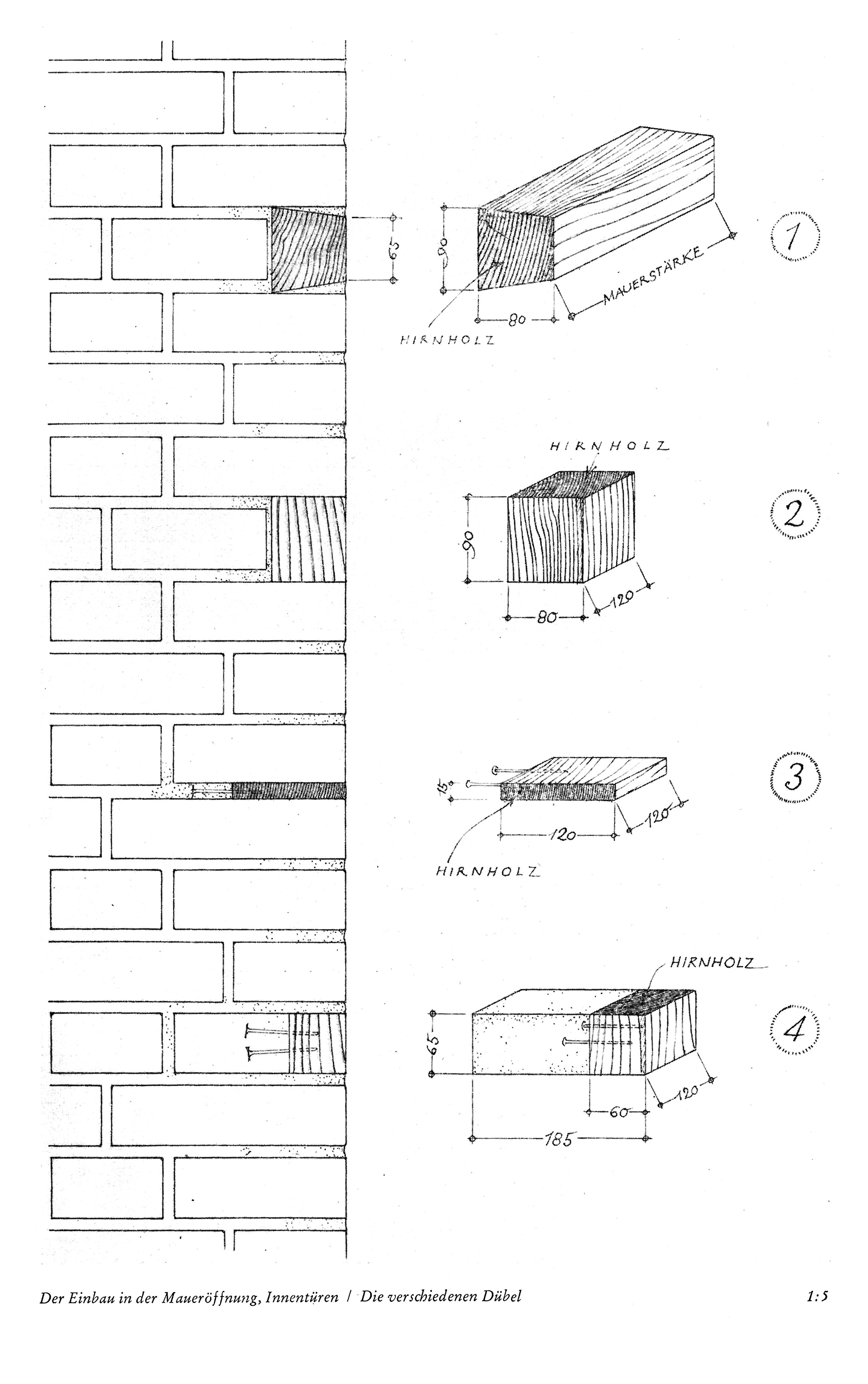 Tafel 36 // Der Einbau in die Maueröffnung, Innentüren