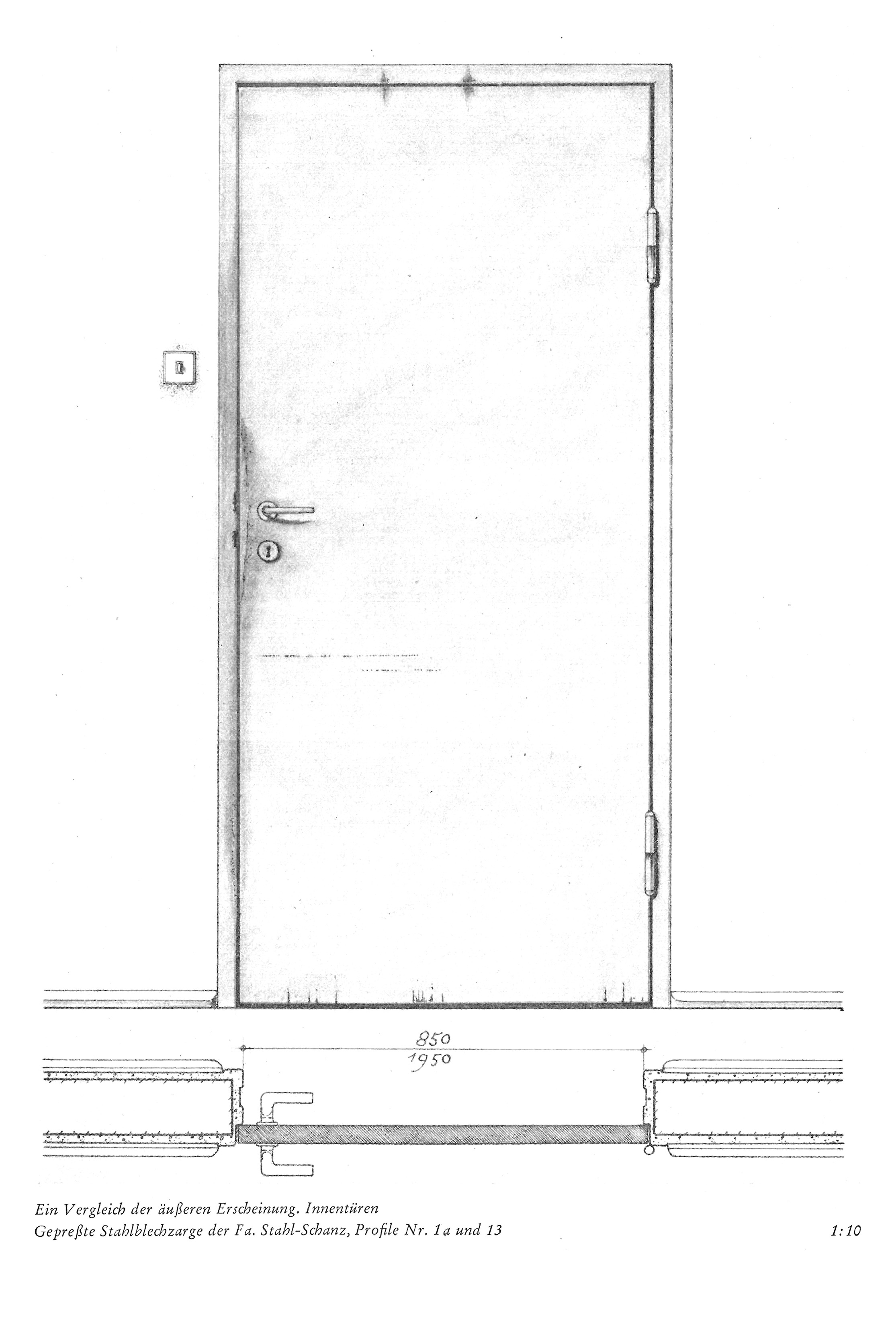 Tafel 51 //Gepreßte Stahlblechzarge der Fa. Stahl-Schanz, Profile Nr.1a und 13