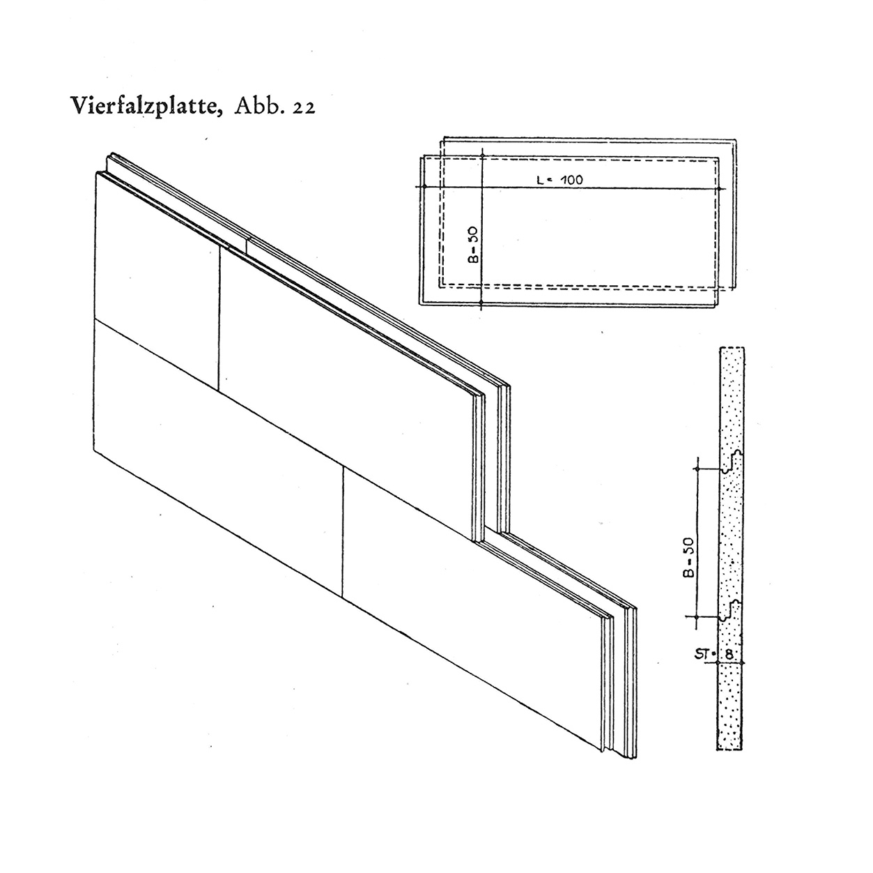 Abb. 22. // Vierfalzplatte
