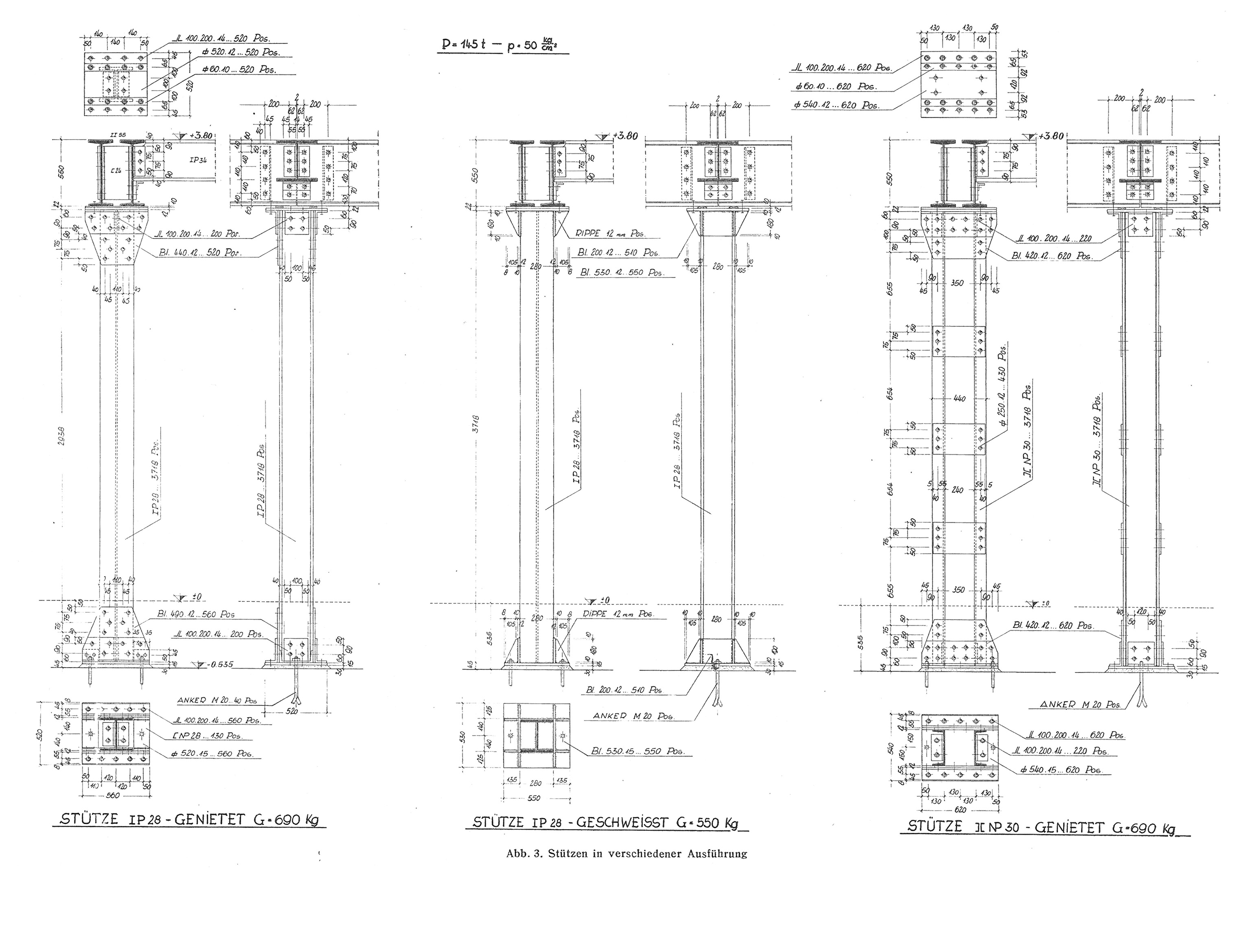 Abb. 3. // Stützen in verschiedener Ausführung