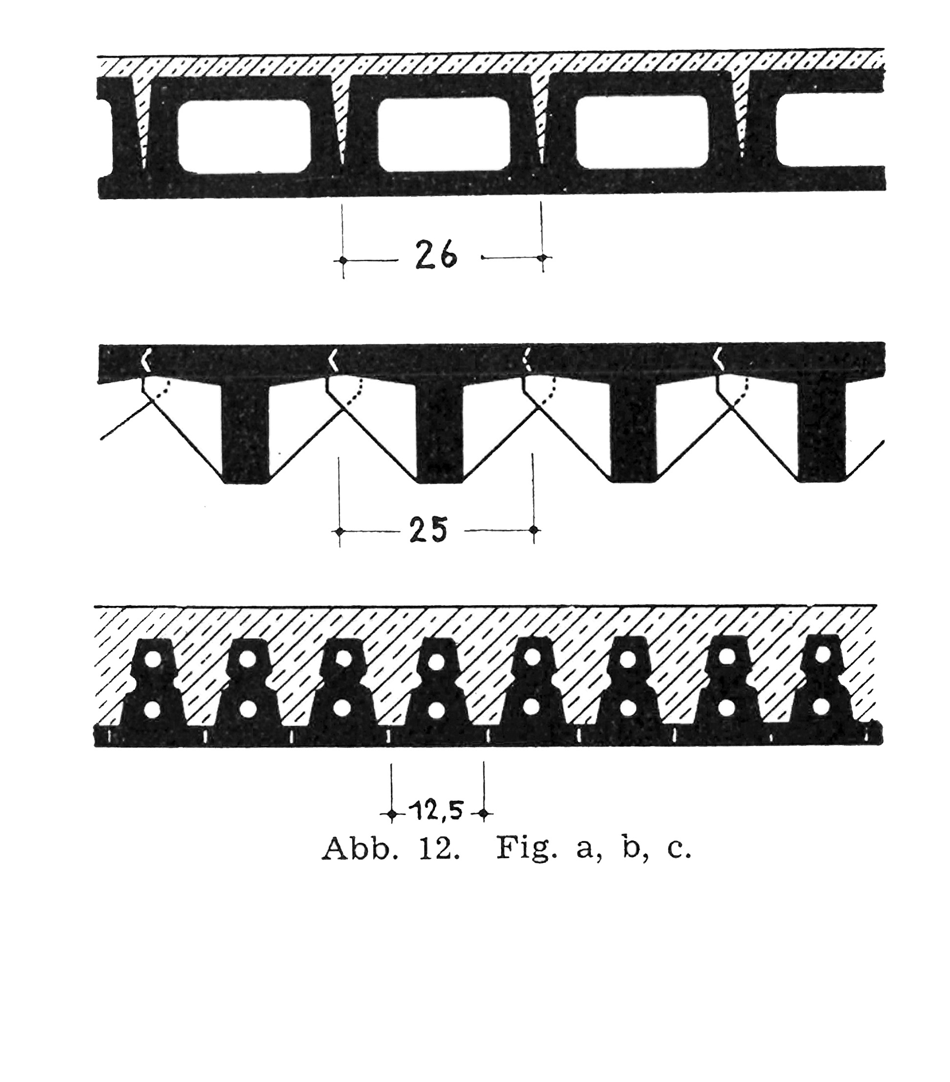 Abb. 12. // Ausführungsvarianten von Balken-Volldecken [Anm. d. Red.]