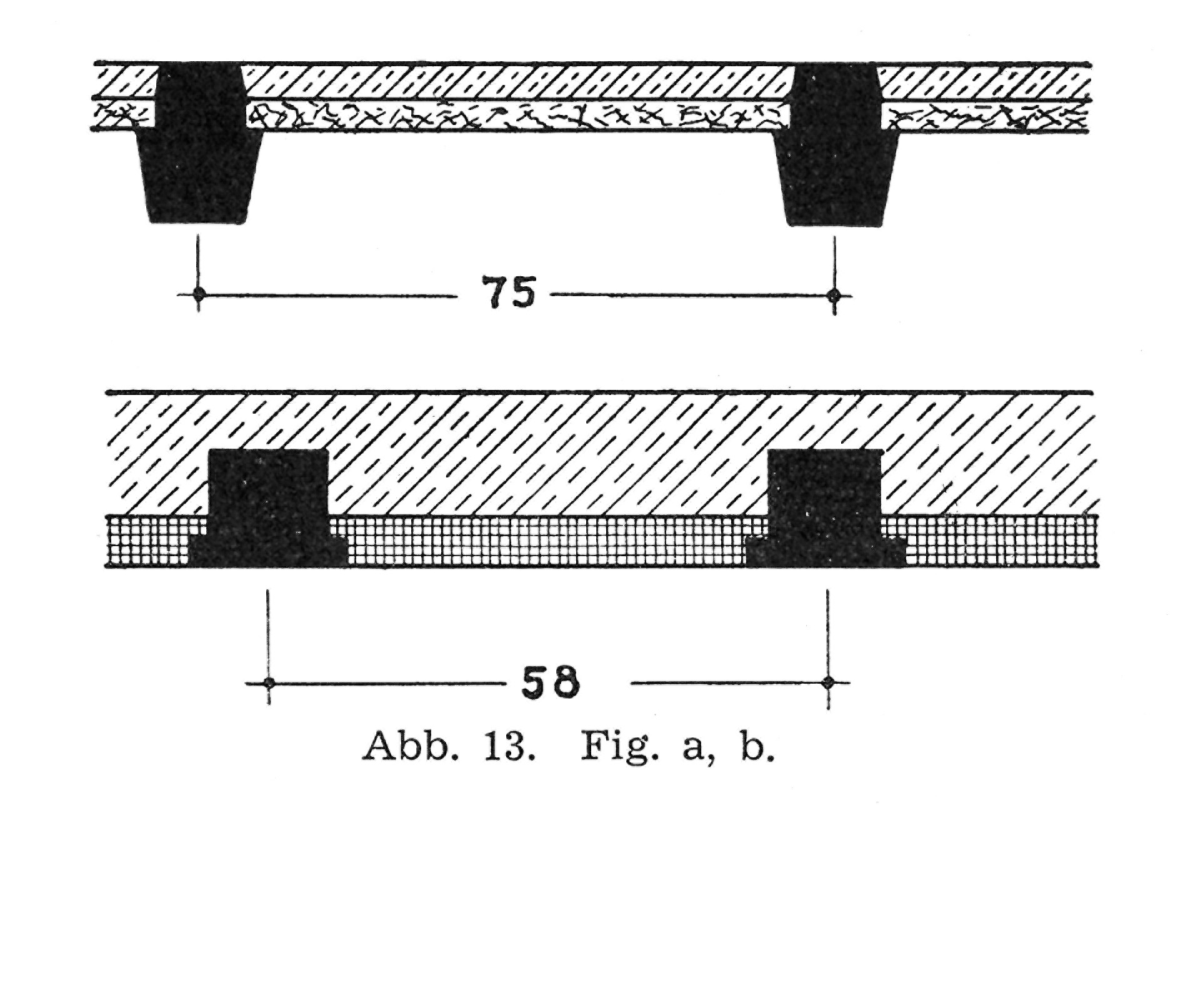 Abb. 13. // Ausführungsvarianten von Balken-Einschubdecken [Anm. d. Red.]