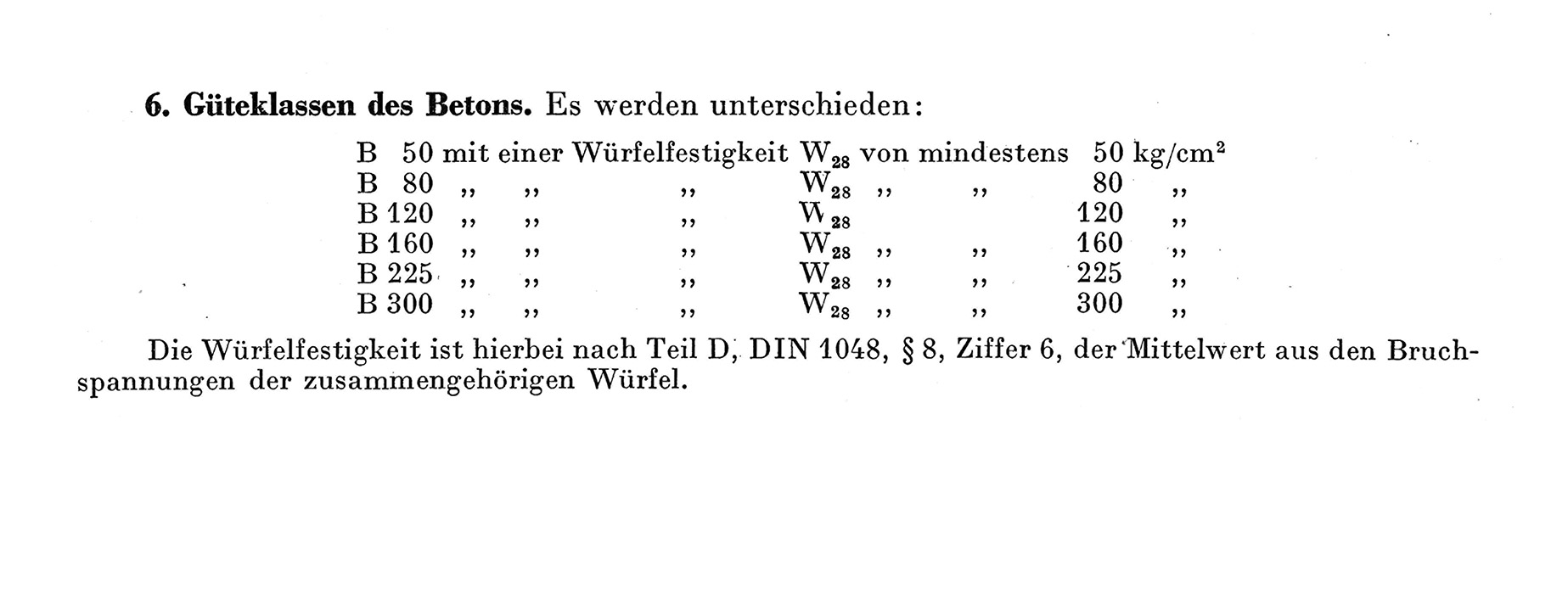 Güteklassen des Betons