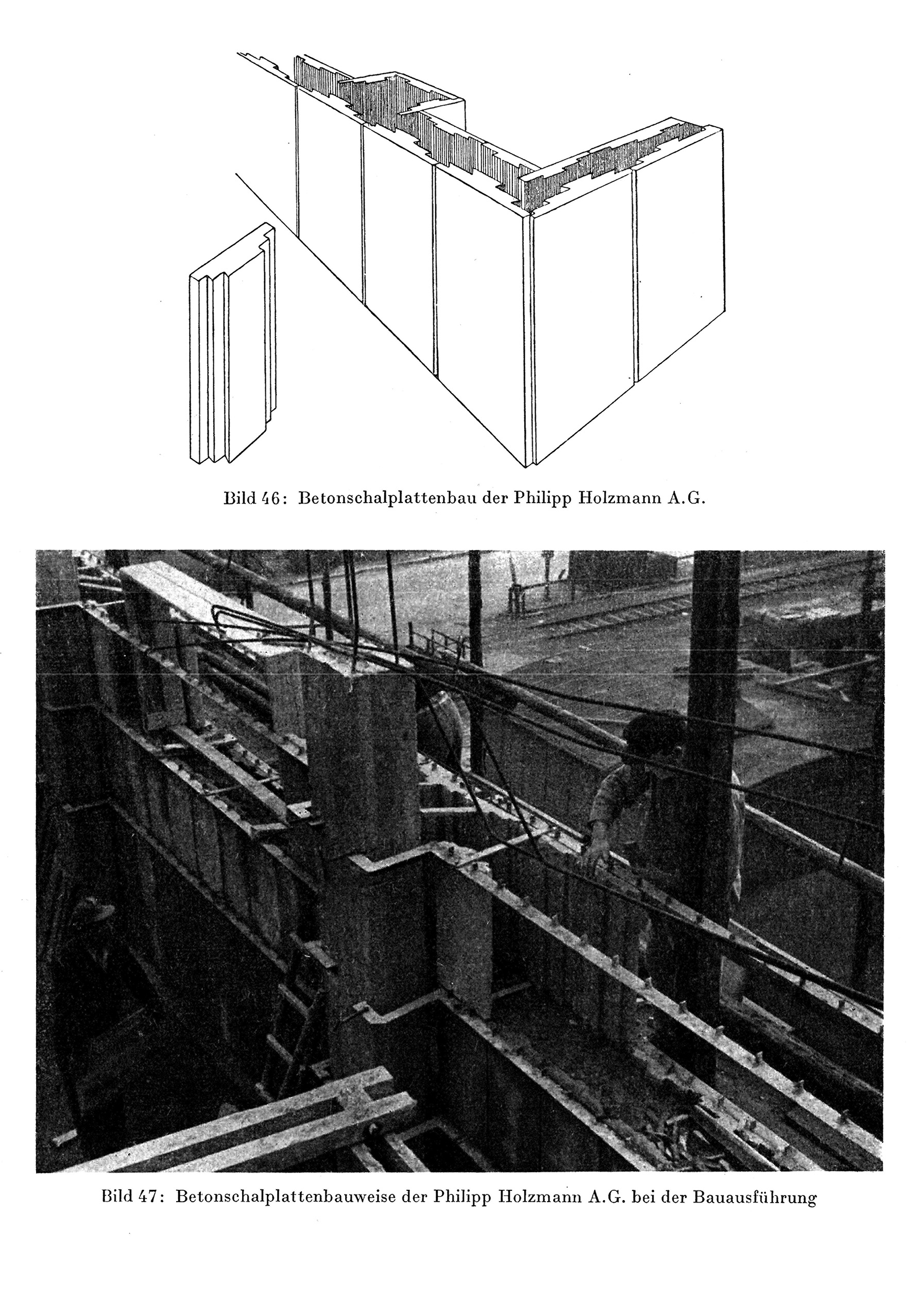 Bild 46 und 47 // Betonschalplattenbau der Philipp Holzmann A.G.