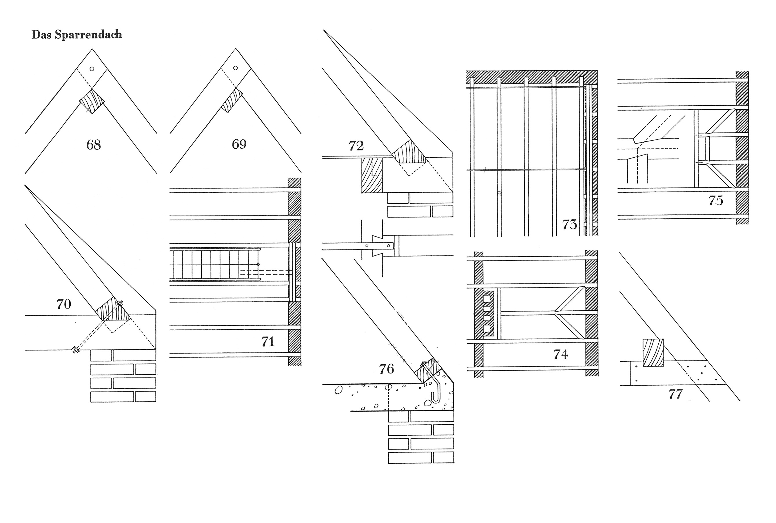 Sparrendachdetails
