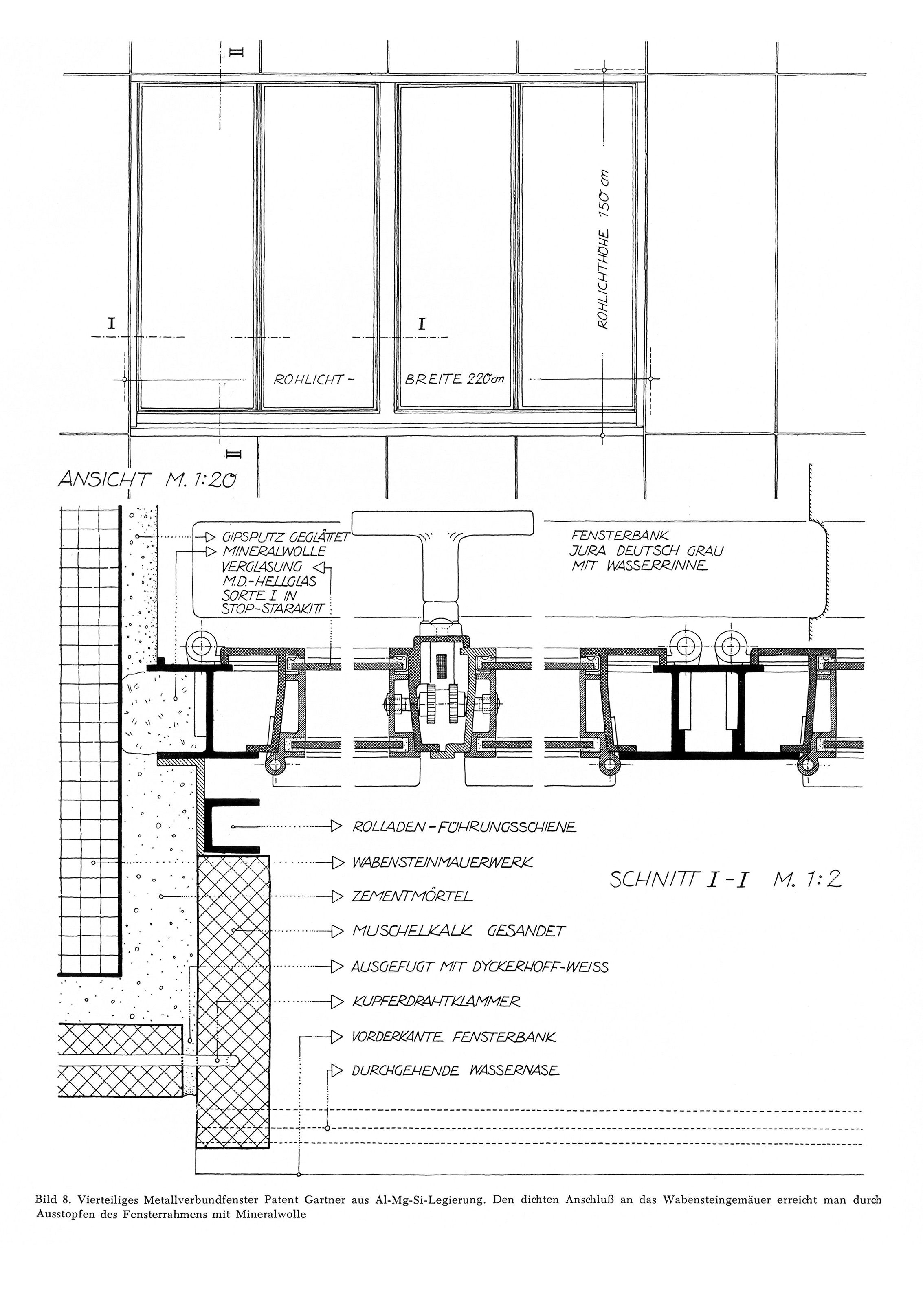 Bild 8. // Vierteiliges Metallverbundfenster Patent Gartner [Anm. d. Red.]