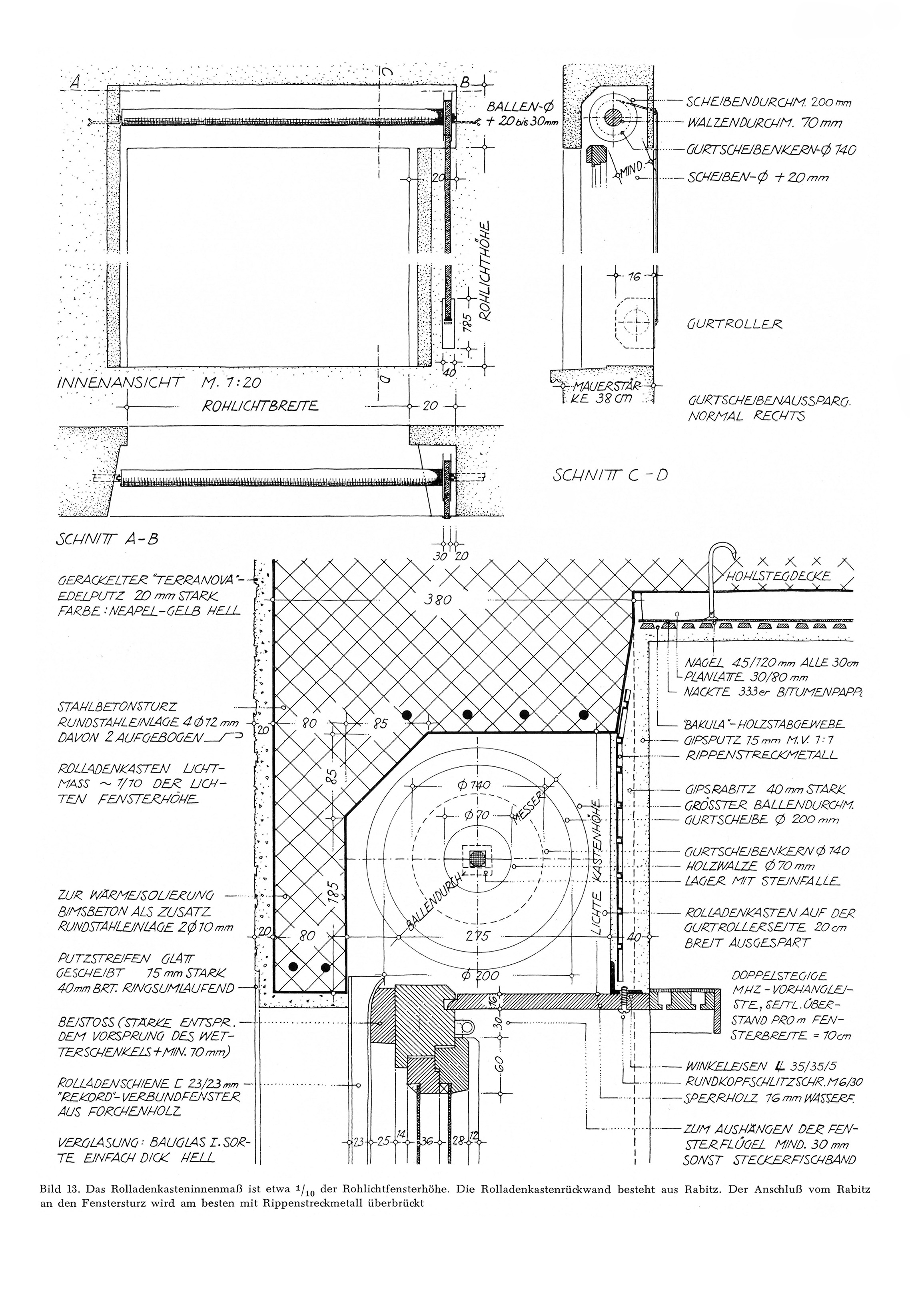 Bild 13. // Detail Einbau Rollkasten [Anm. d. Red.]