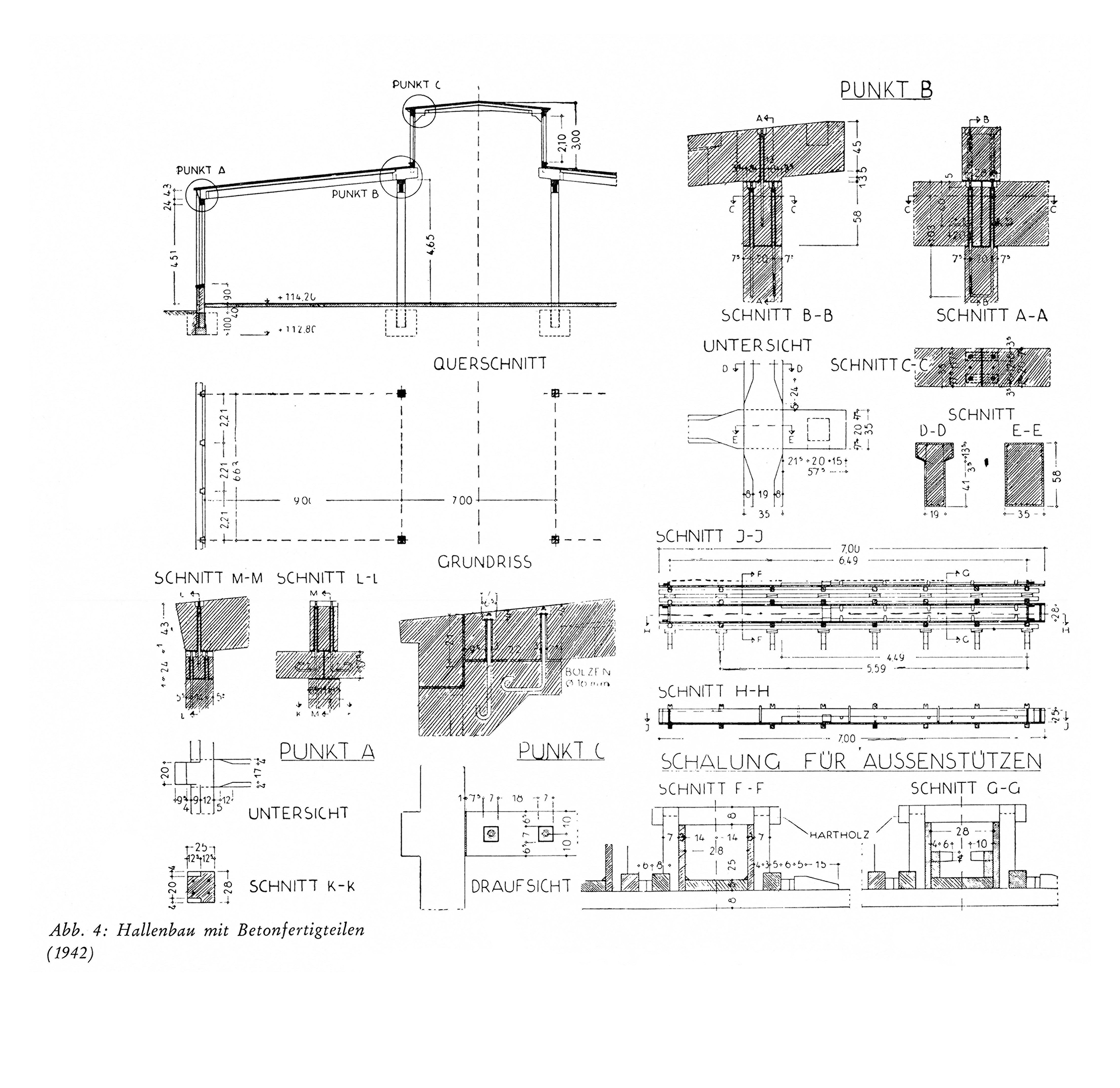 Hallenbau mit Fertigbauteilen