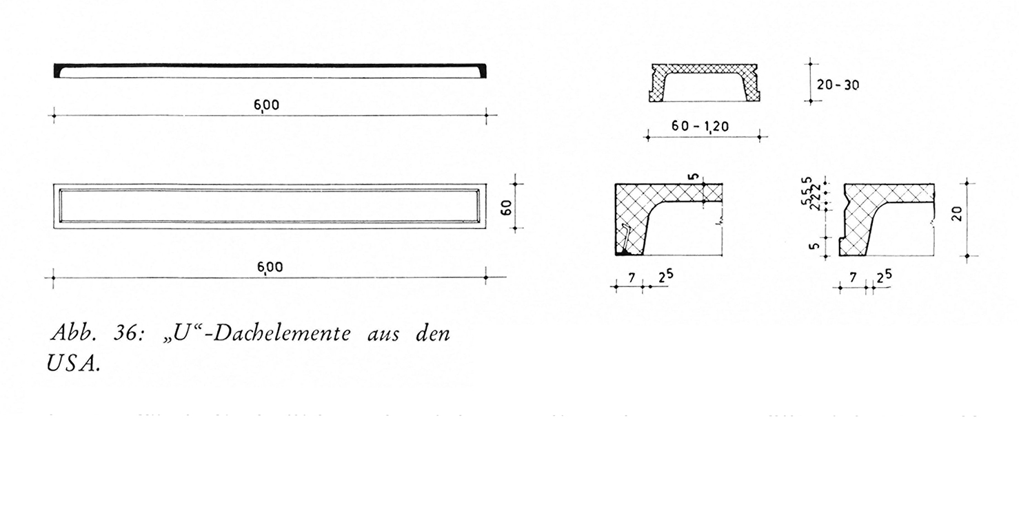 U- und T- Dachelemente und Rippendecken