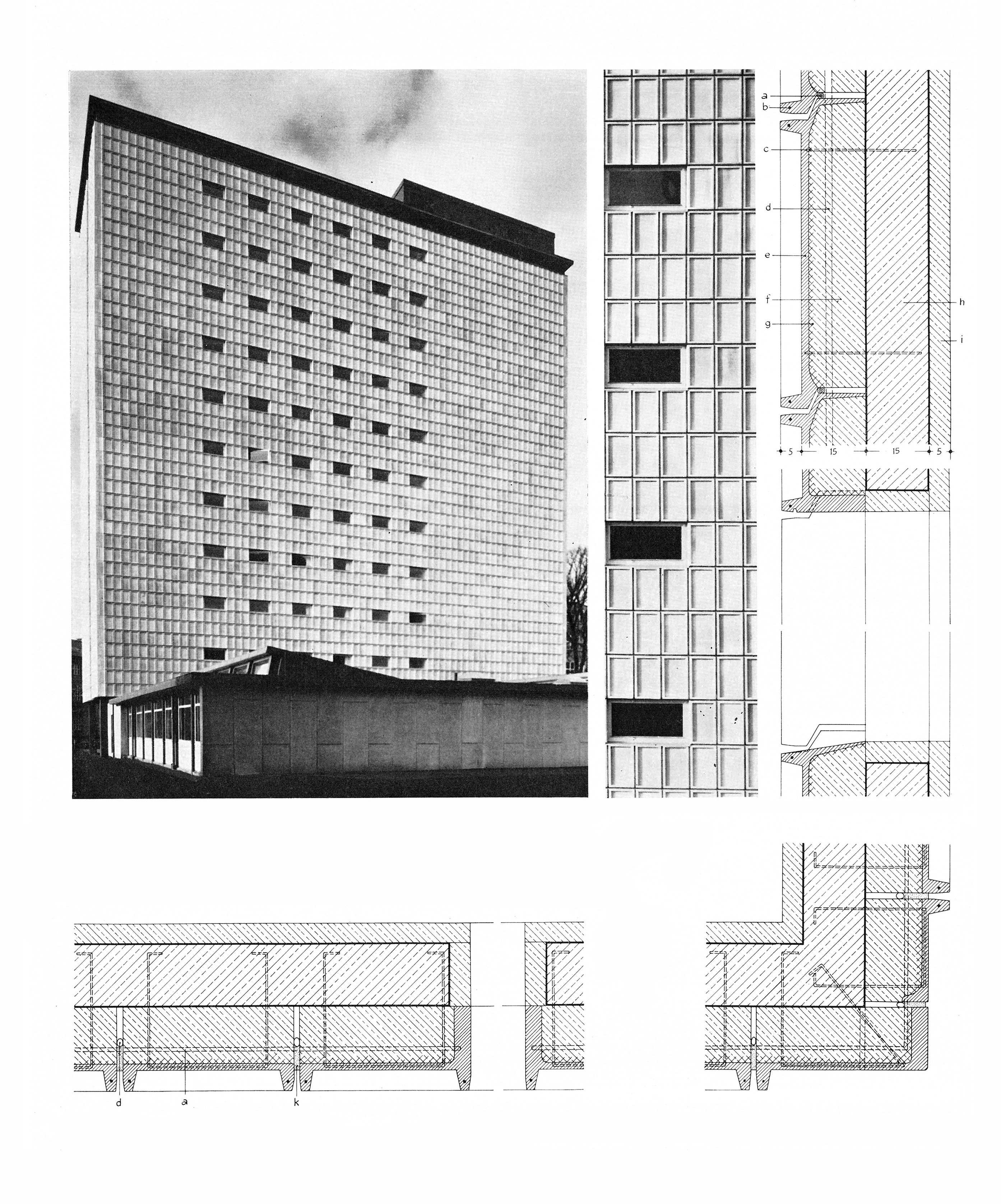 Abb. // Vertikal- und Horizontalschnitt der Fassade