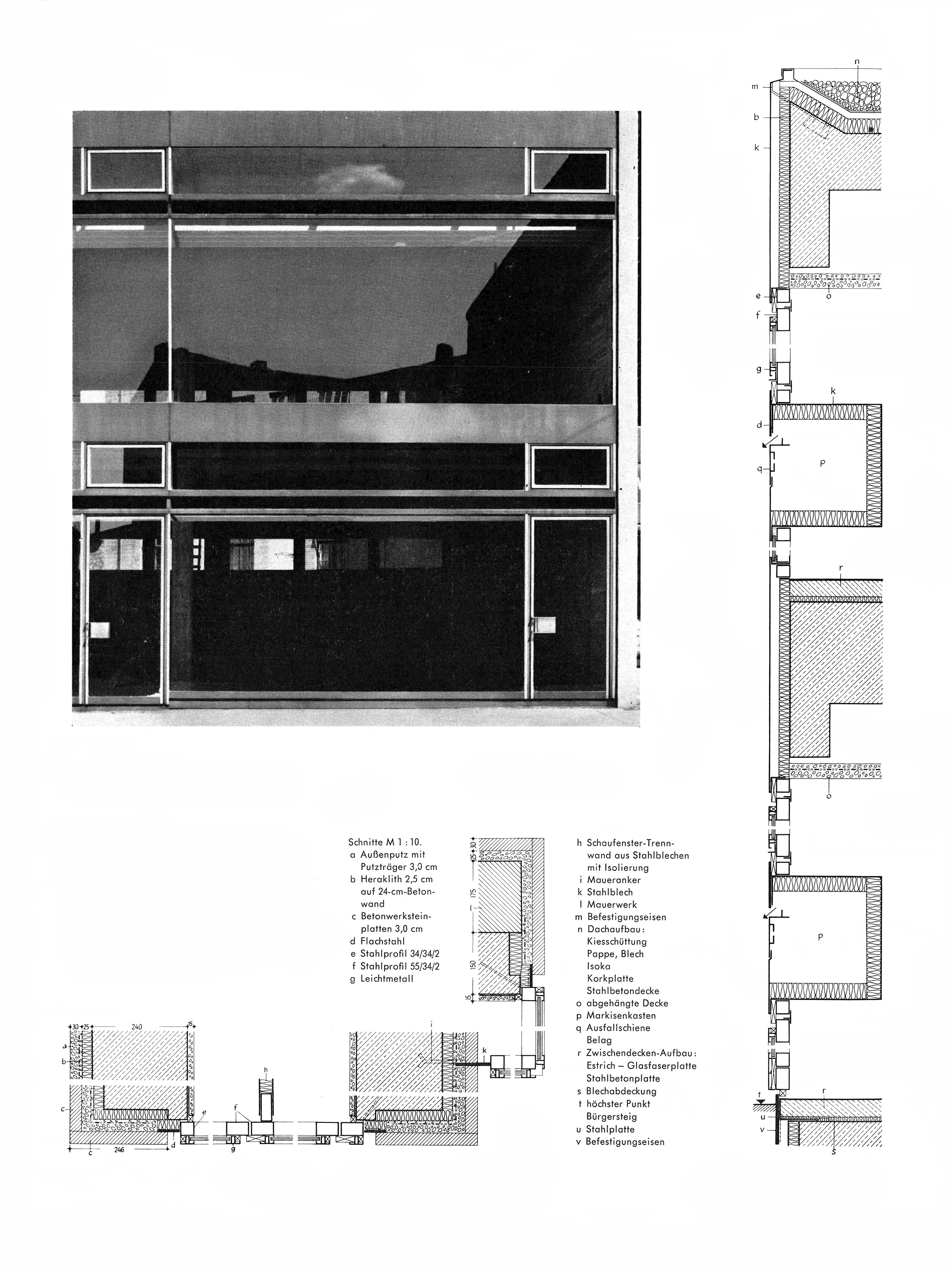 Glasfronten in Stahlrahmenkonstruktion