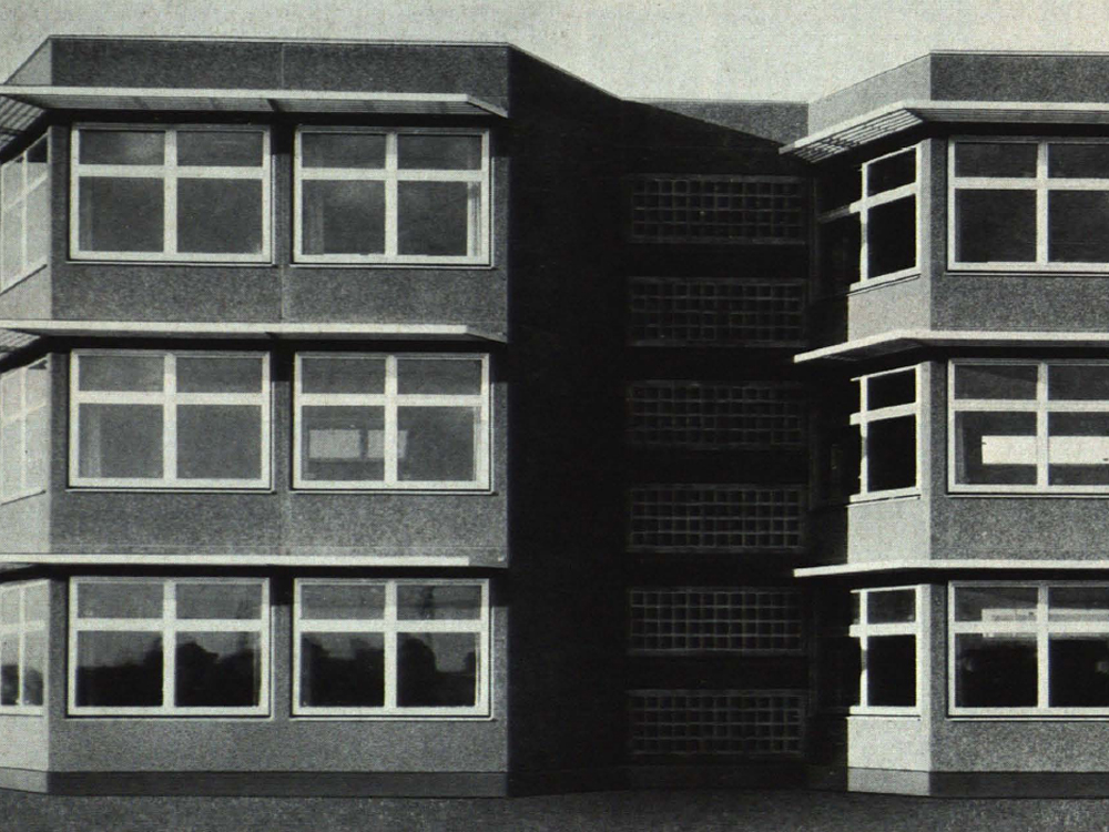 Schulbausystem mit vorgefertigten Betonteilen
