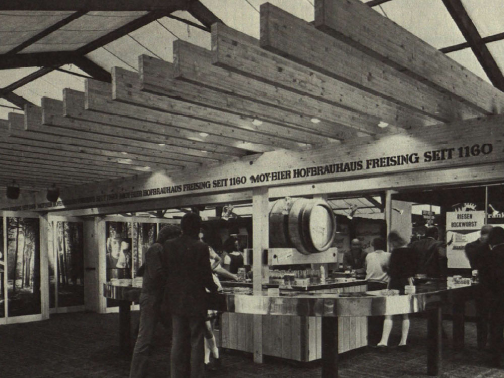Ausstellungsstand einer Brauerei